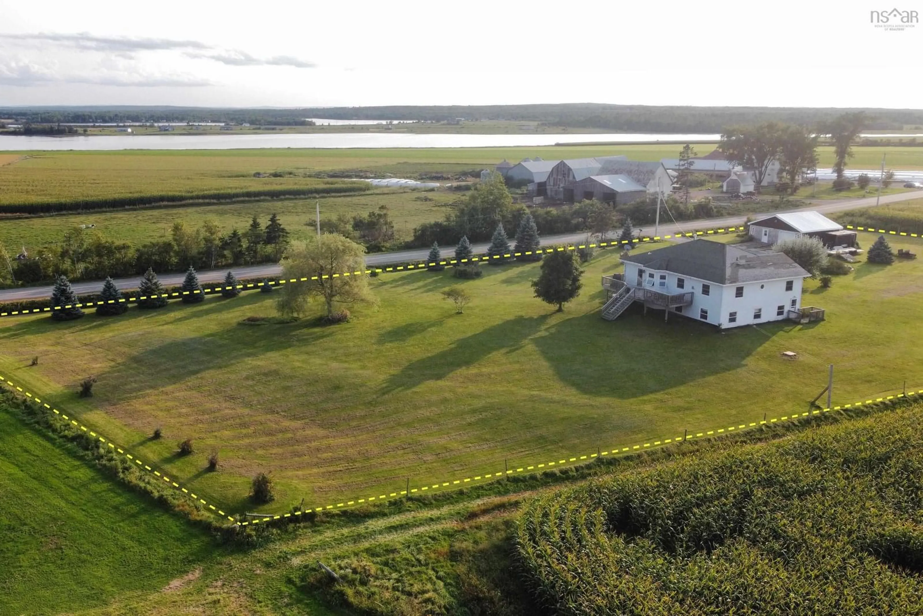 A pic from outside/outdoor area/front of a property/back of a property/a pic from drone, water/lake/river/ocean view for 345 Toney Bay Rd, Port Howe Nova Scotia B0K 1K0