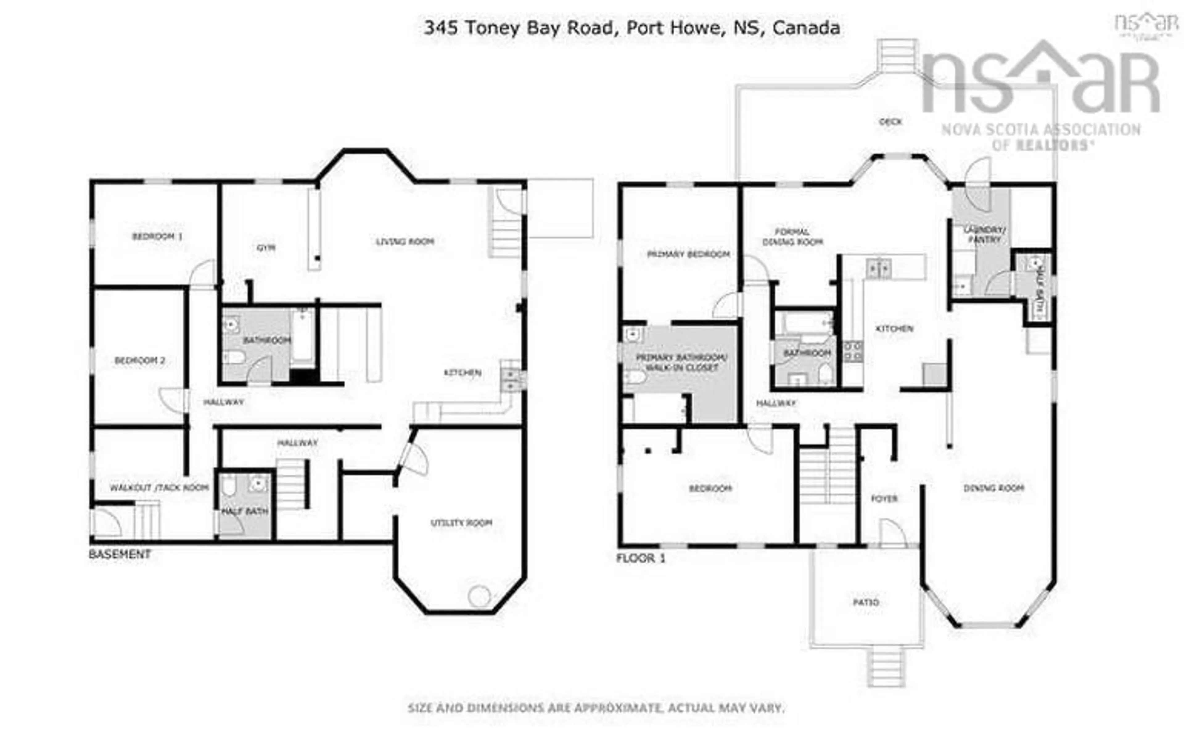 Floor plan for 345 Toney Bay Rd, Port Howe Nova Scotia B0K 1K0