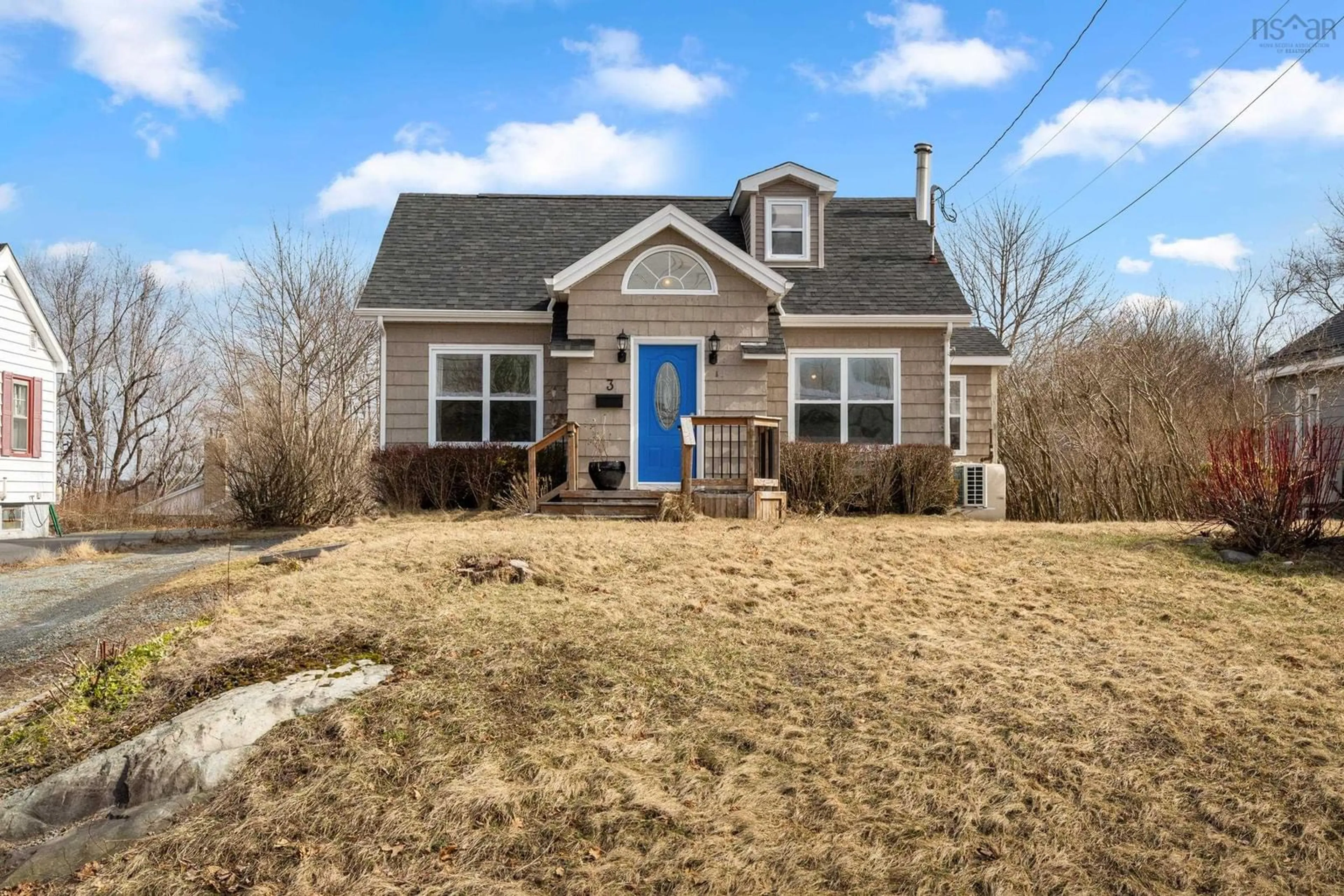 Home with vinyl exterior material, street for 3 Chestnut Lane, Dartmouth Nova Scotia B2Y 3X1