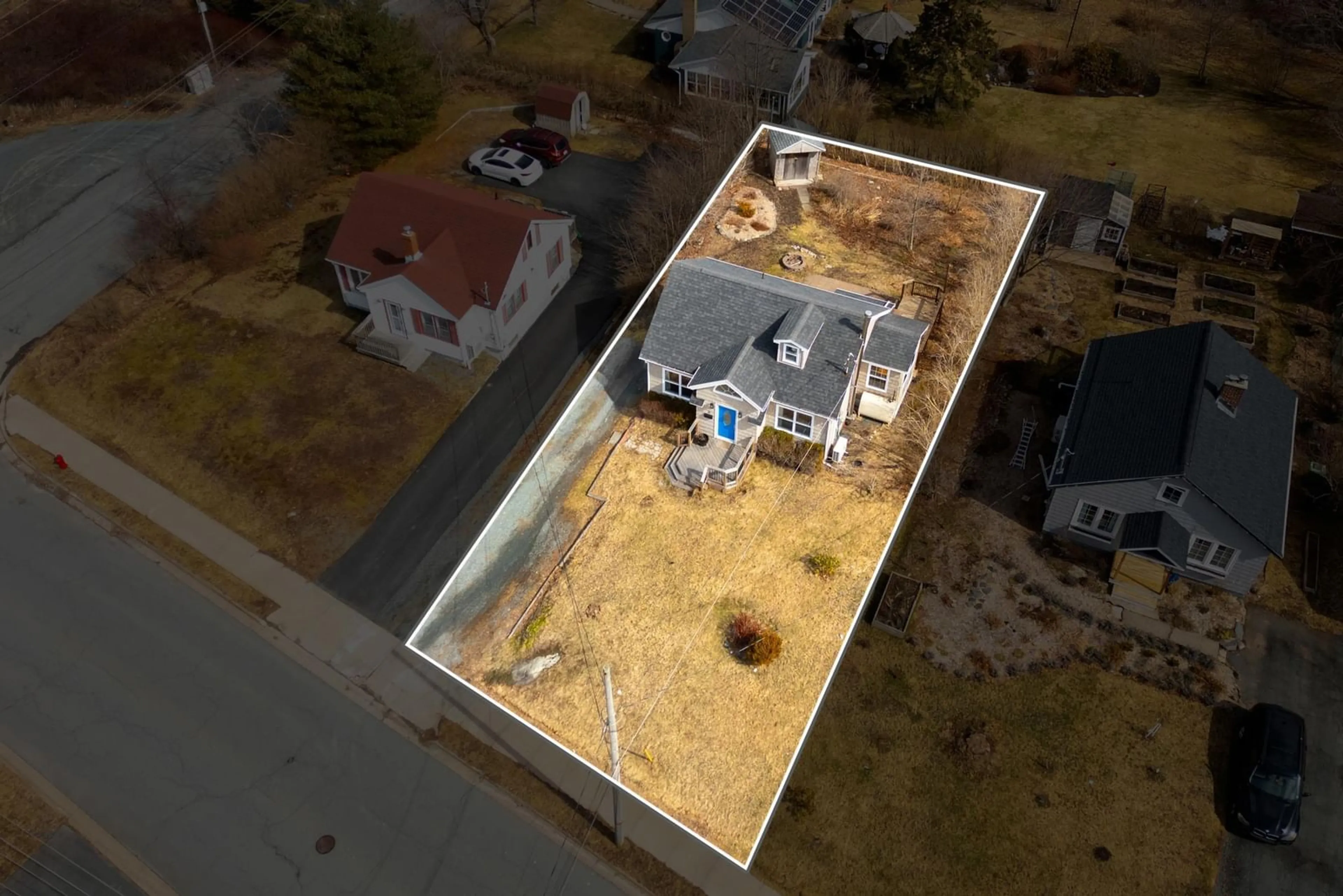 A pic from outside/outdoor area/front of a property/back of a property/a pic from drone, building for 3 Chestnut Lane, Dartmouth Nova Scotia B2Y 3X1