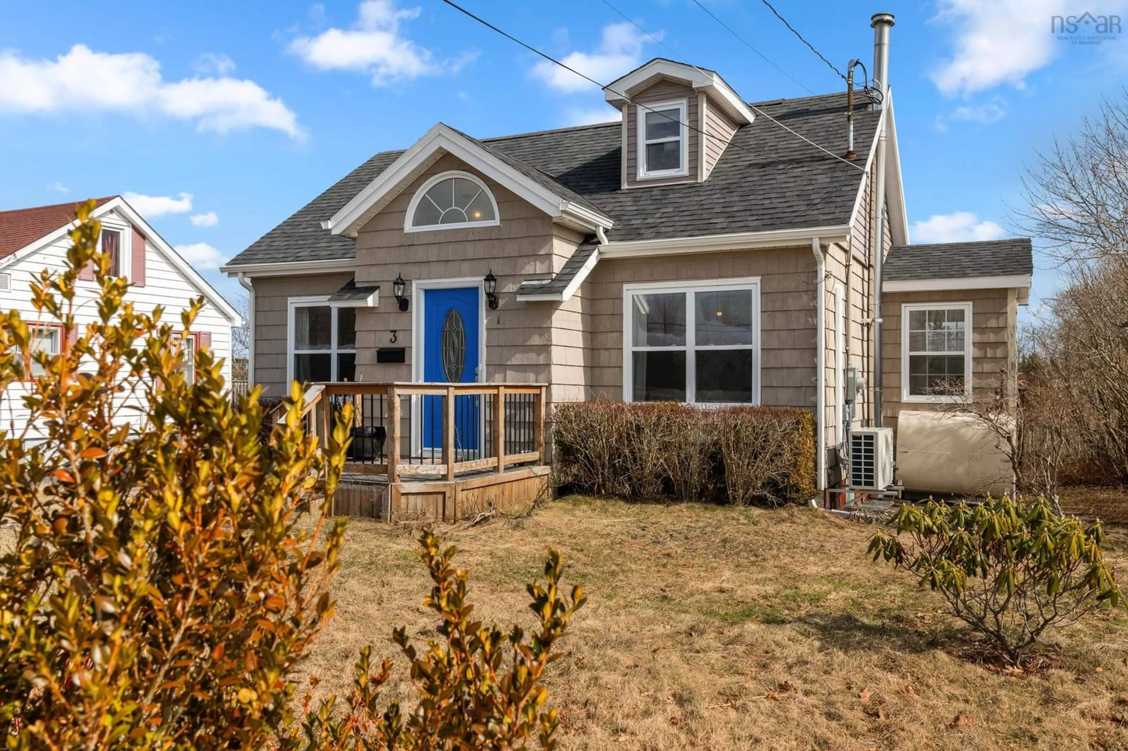 Home with vinyl exterior material, street for 3 Chestnut Lane, Dartmouth Nova Scotia B2Y 3X1