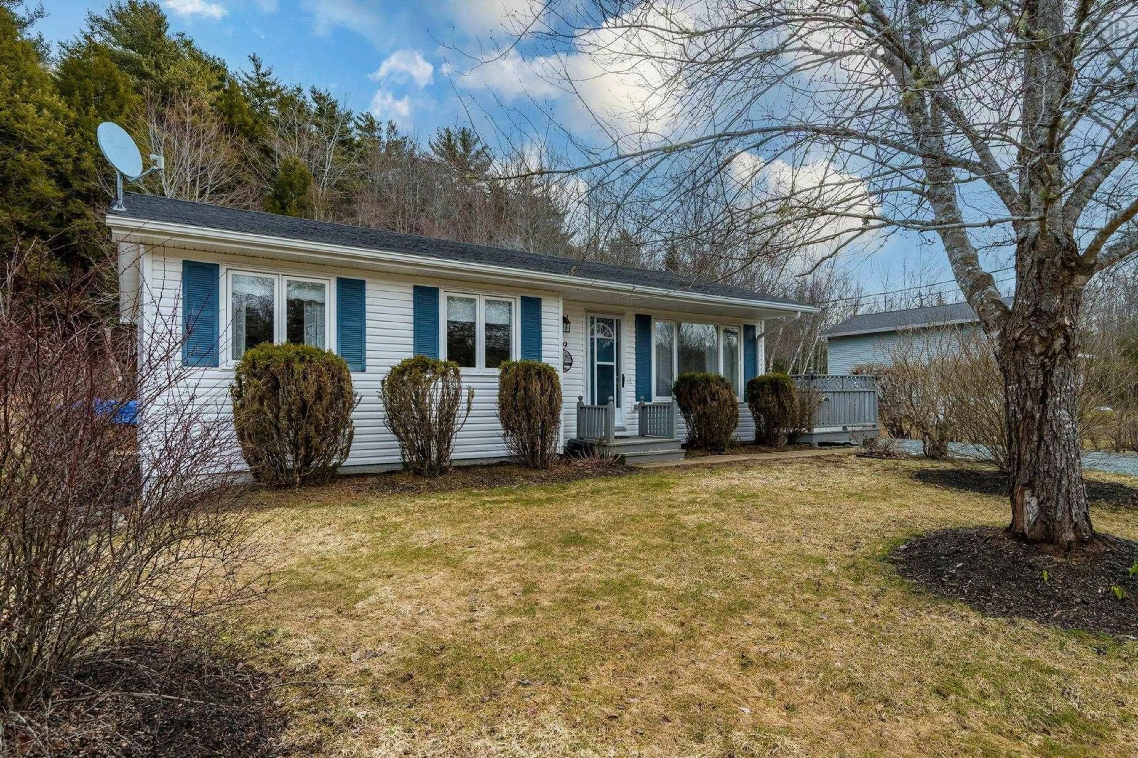 Home with vinyl exterior material, street for 59 Charlie Lane, Pine Grove Nova Scotia B4V 8B7