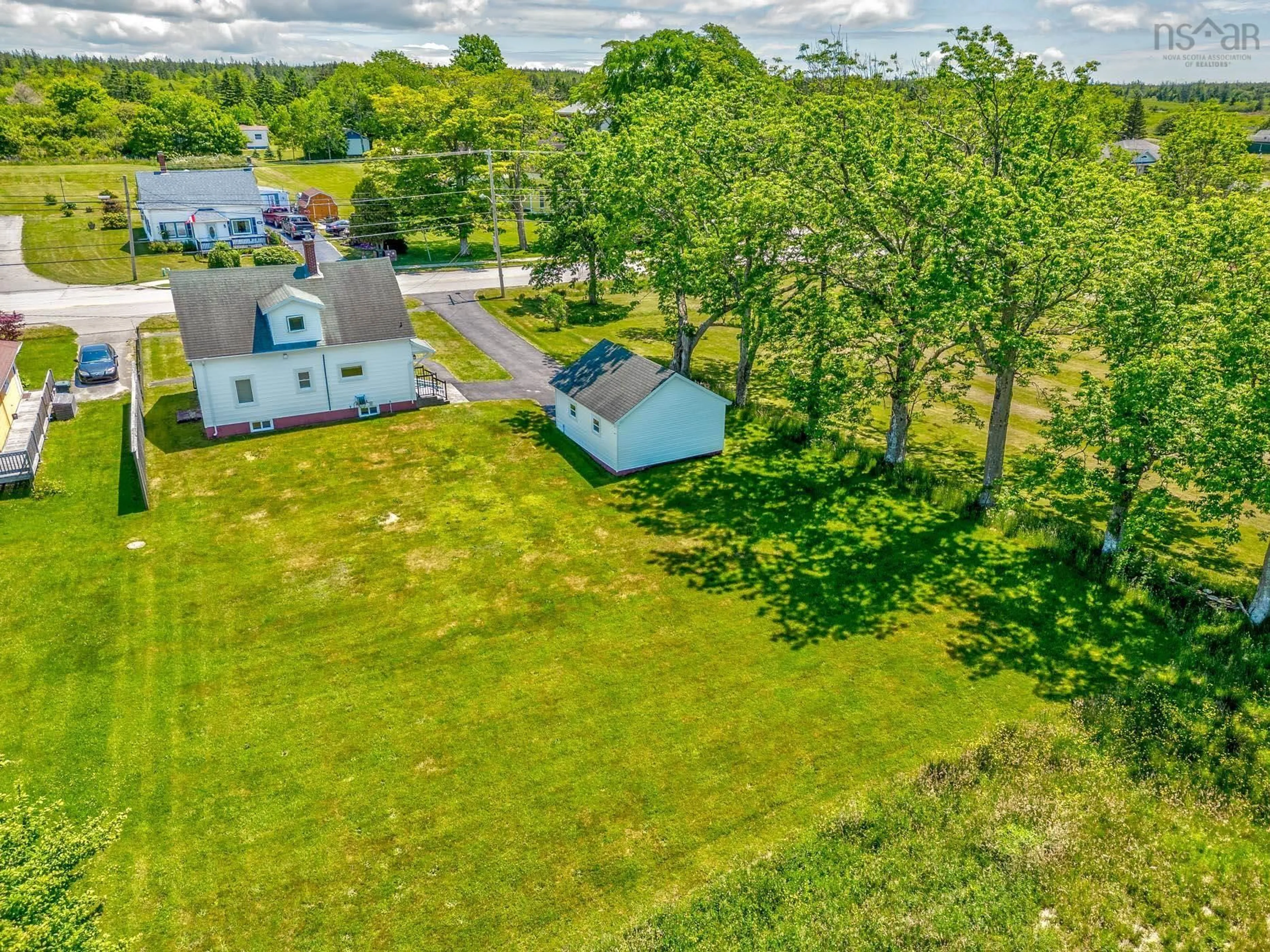 A pic from outside/outdoor area/front of a property/back of a property/a pic from drone, unknown for 853 Highway 340, South Ohio Nova Scotia B5A 5N1