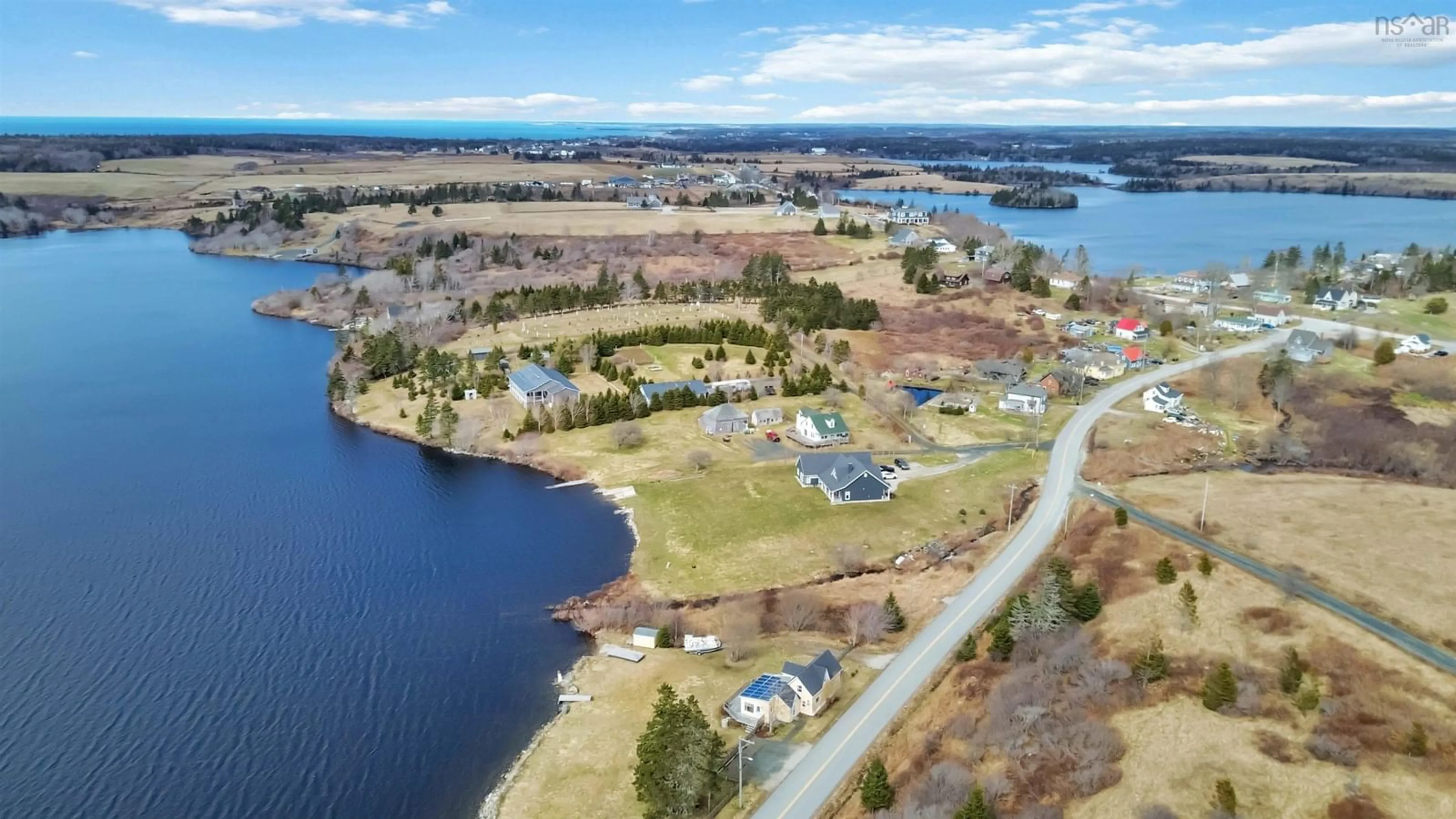 A pic from outside/outdoor area/front of a property/back of a property/a pic from drone, water/lake/river/ocean view for 92 Lake Darling Rd, Darlings Lake Nova Scotia B5A 5L1
