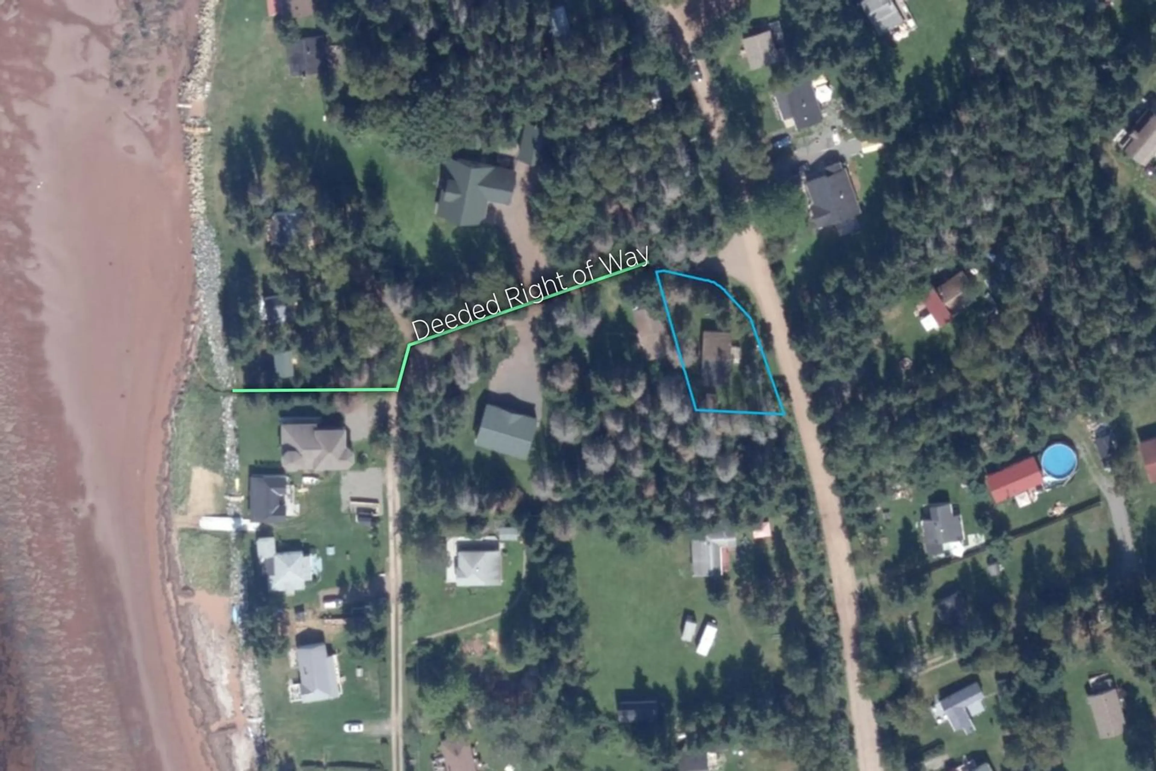 A pic from outside/outdoor area/front of a property/back of a property/a pic from drone, forest/trees view for 53 Jackson Point Rd, Tidnish Bridge Nova Scotia B4H 3X9