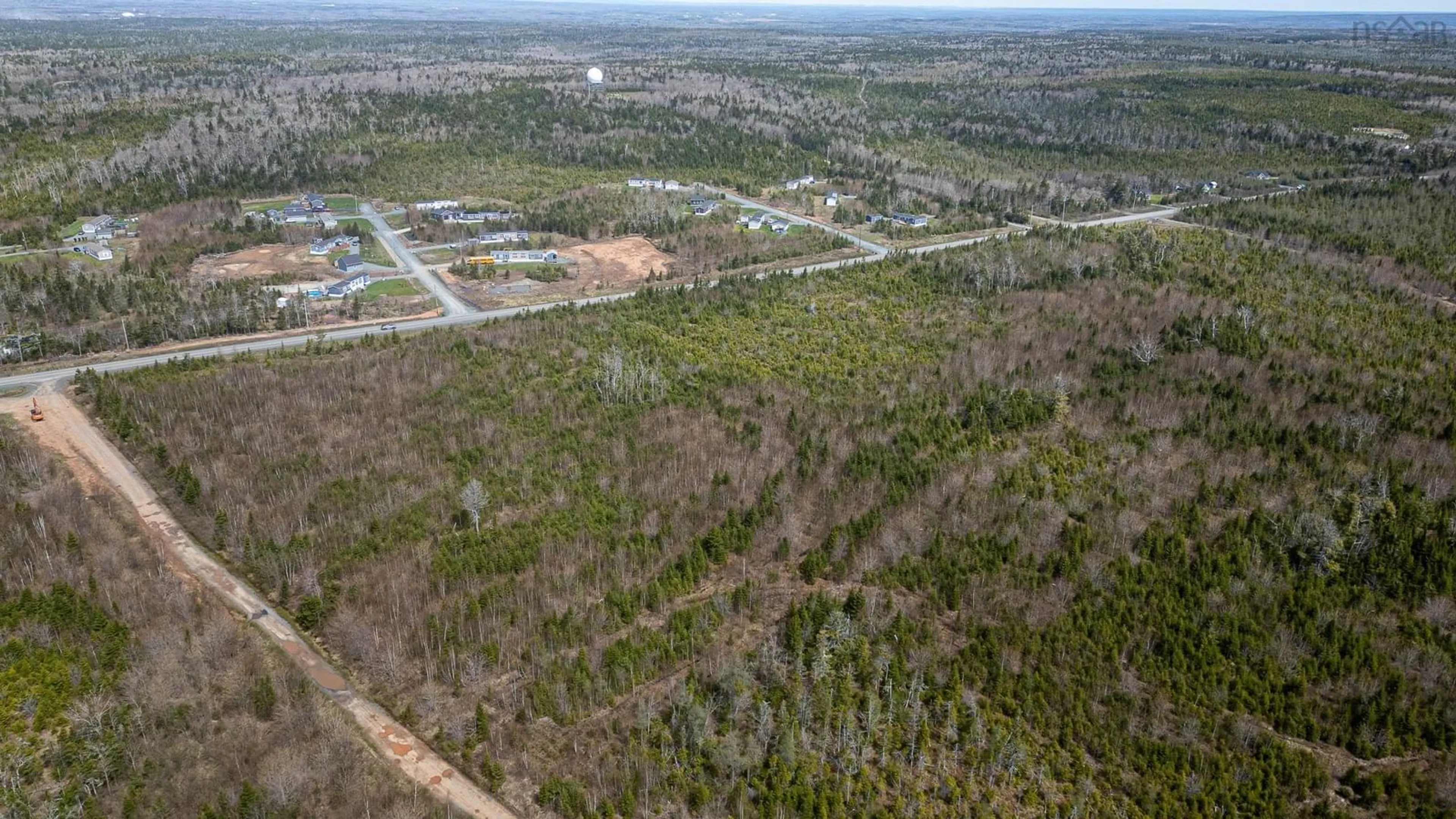 A pic from outside/outdoor area/front of a property/back of a property/a pic from drone, forest/trees view for 110 Old Guysborough Rd #Lot, Devon Nova Scotia B3T 1W8