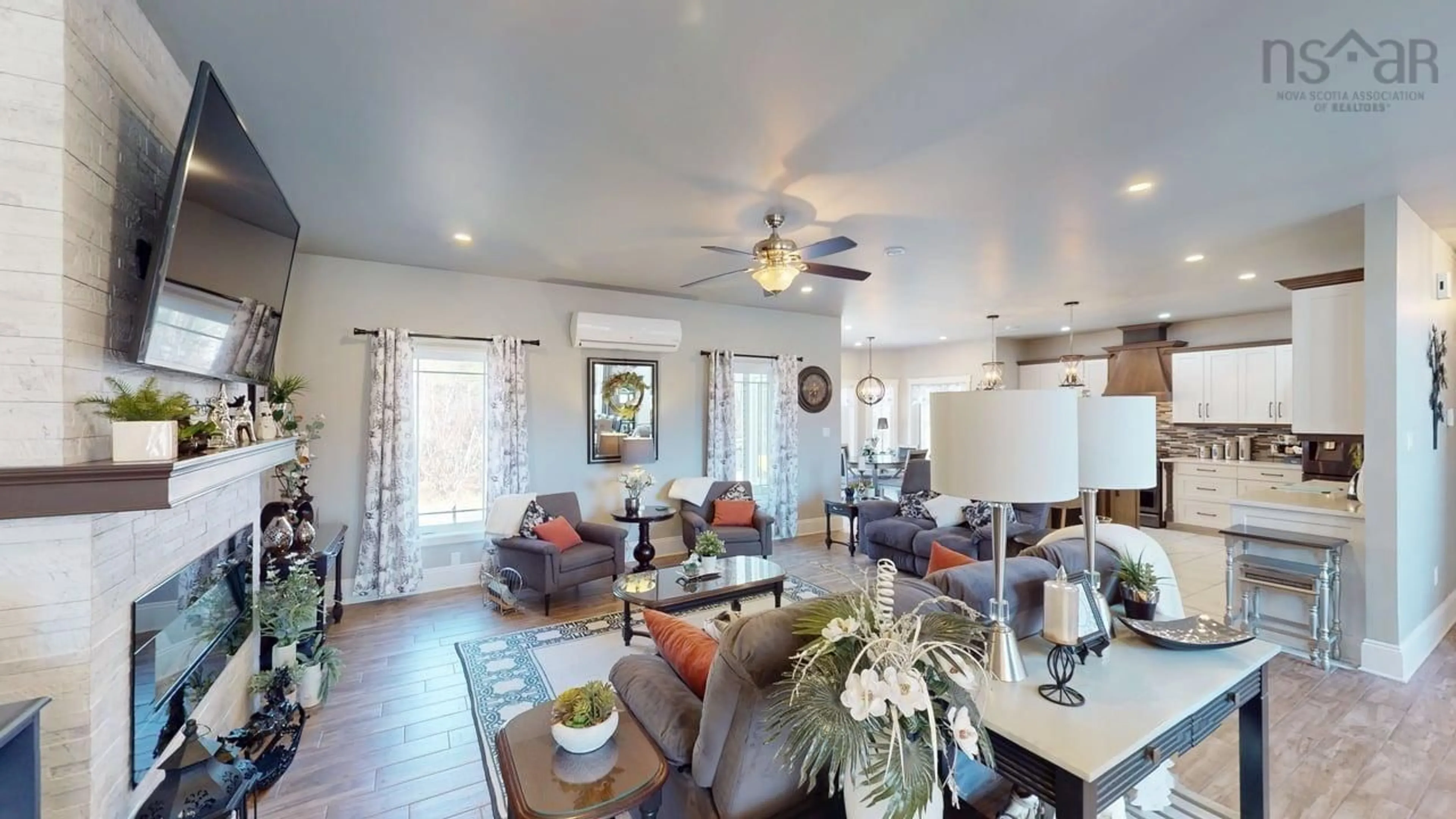 Living room with furniture, unknown for 1910 West St, Westville Nova Scotia B0K 2A0