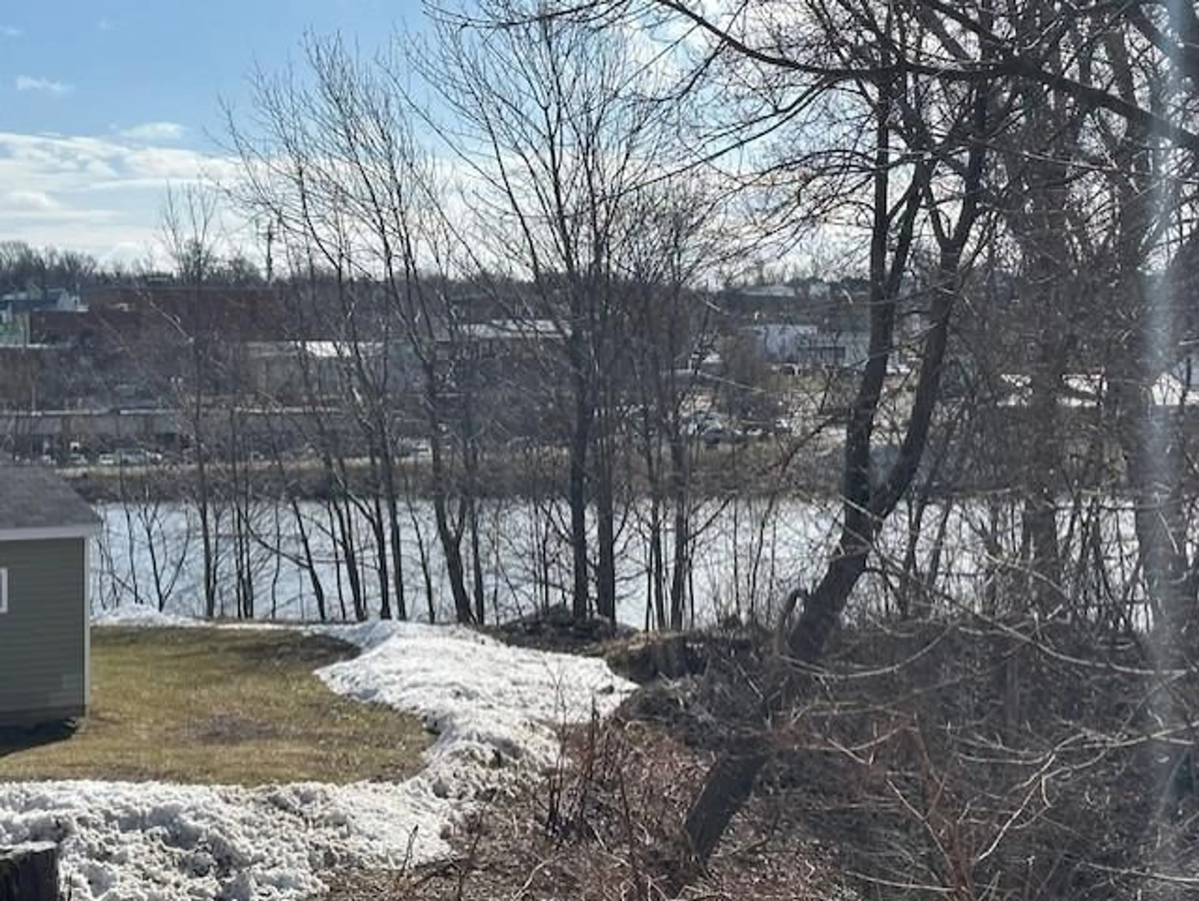 A pic from outside/outdoor area/front of a property/back of a property/a pic from drone, water/lake/river/ocean view for 63 Military Lane, New Glasgow Nova Scotia B2H 2E1