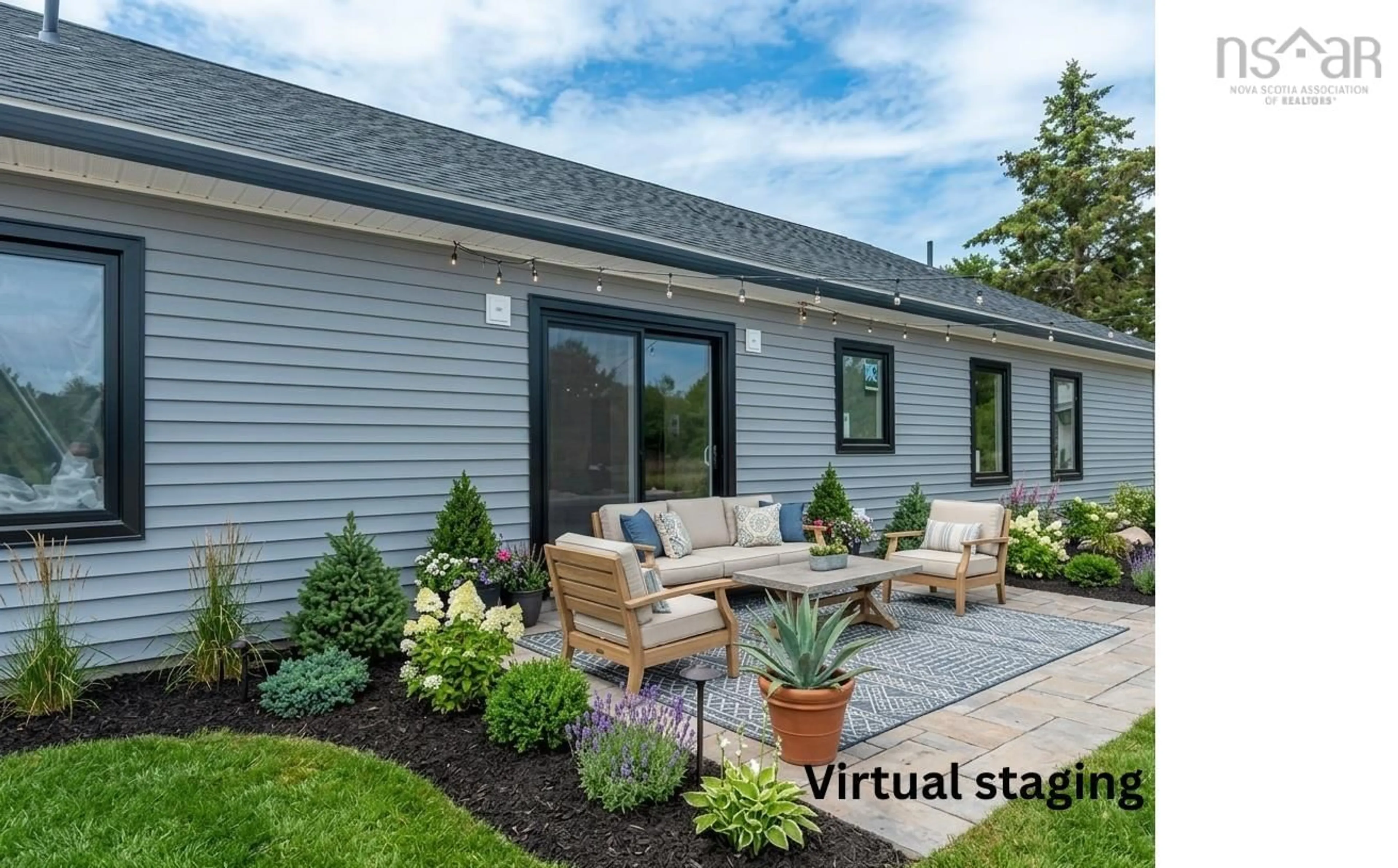 Home with vinyl exterior material, street for 1866 Greenwood Rd, Kingston Nova Scotia B0P 1R0