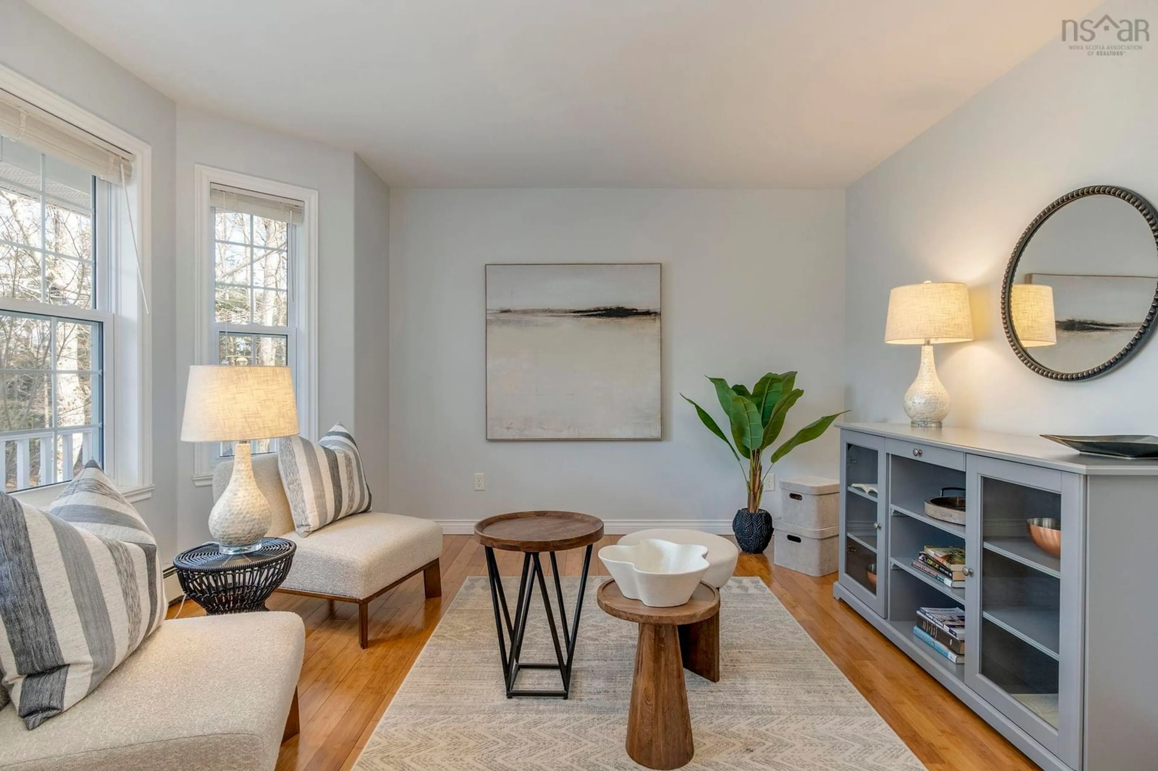 Living room with furniture, wood/laminate floor for 44 Tattenham Cres, Hammonds Plains Nova Scotia B4B 1V2