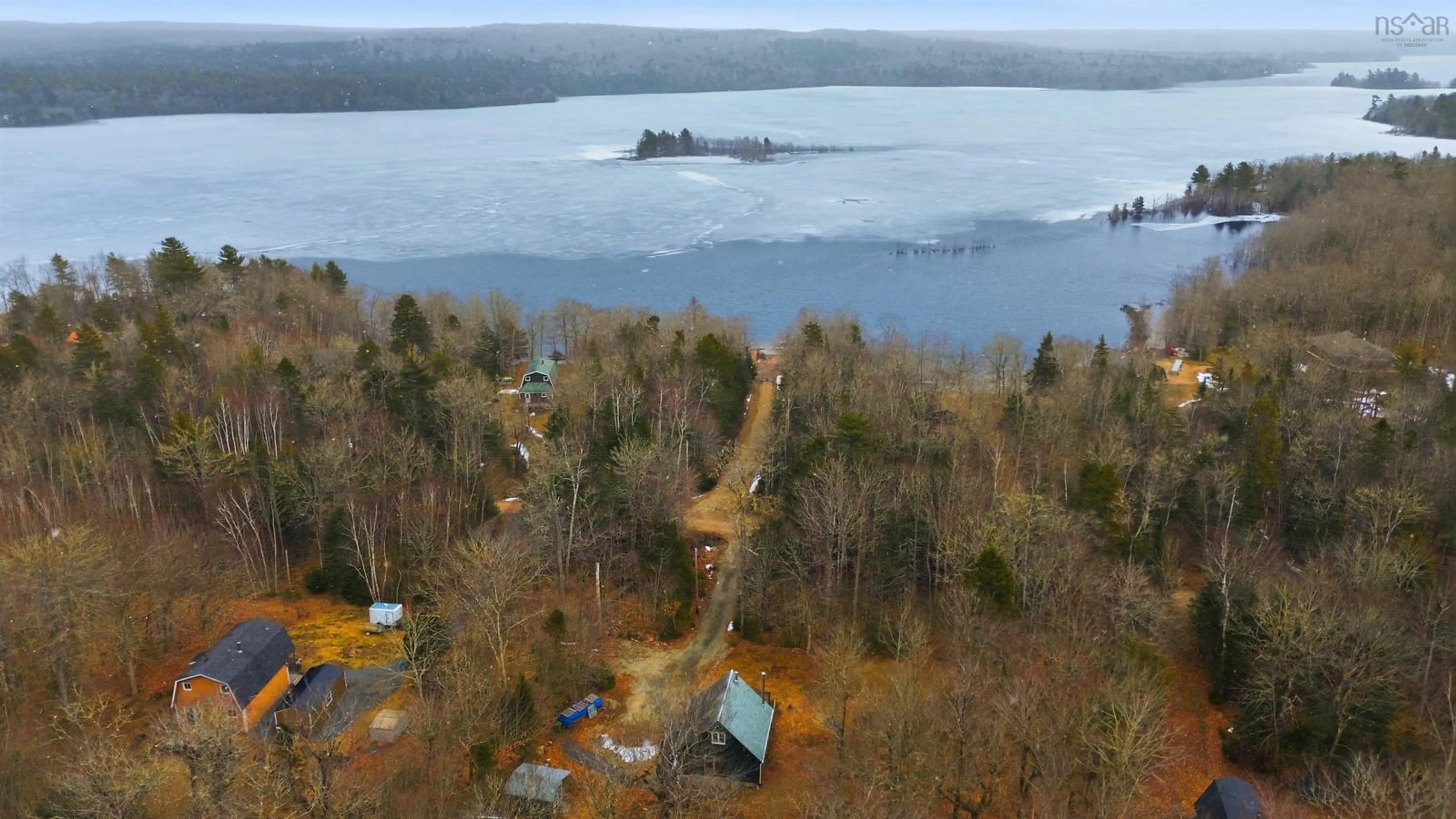 A pic from outside/outdoor area/front of a property/back of a property/a pic from drone, water/lake/river/ocean view for 719 Gilberts Lane, Maplewood Nova Scotia B0R 1A0