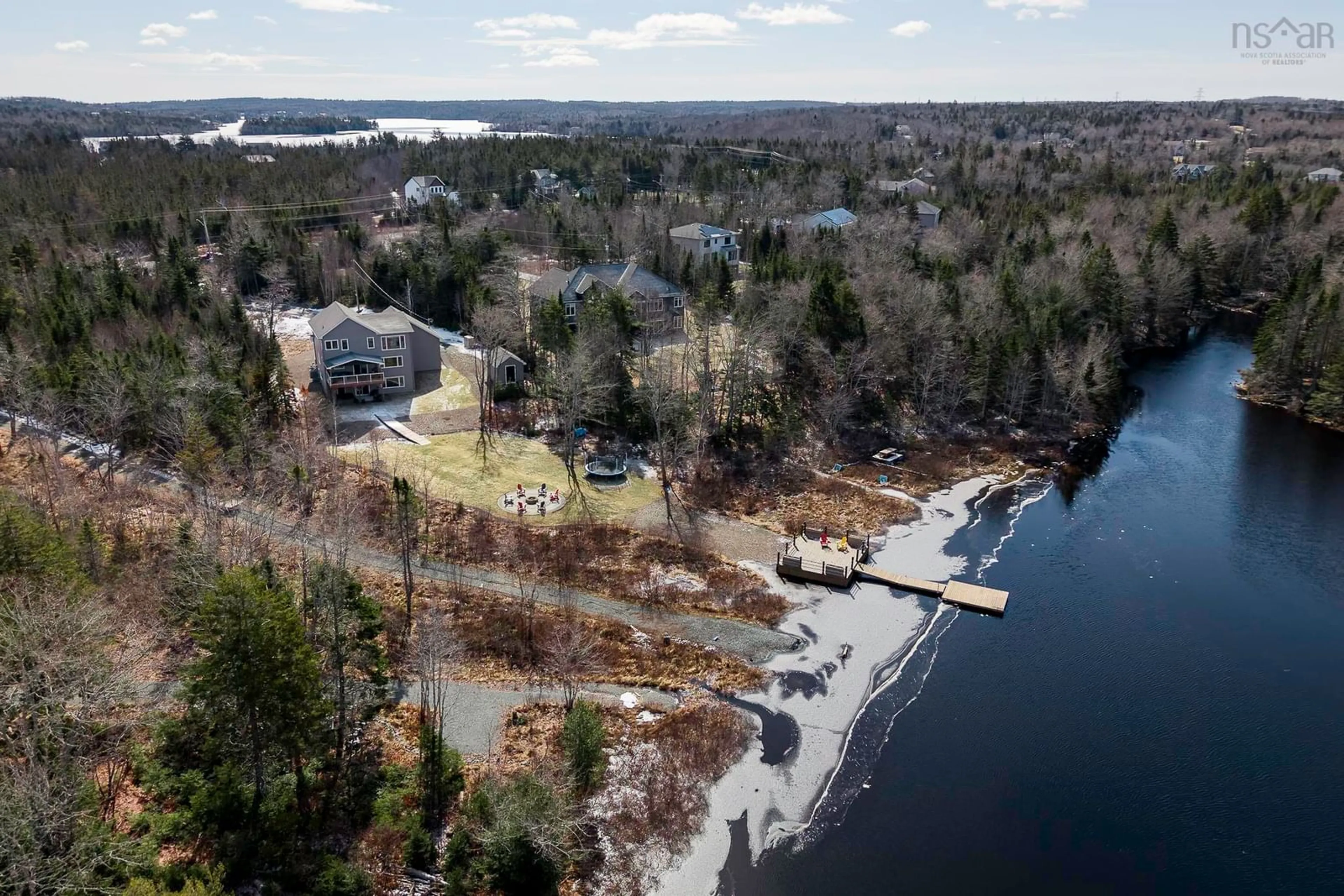 A pic from outside/outdoor area/front of a property/back of a property/a pic from drone, water/lake/river/ocean view for 1290 Mccabe Lake Dr, Middle Sackville Nova Scotia B4E 0P6