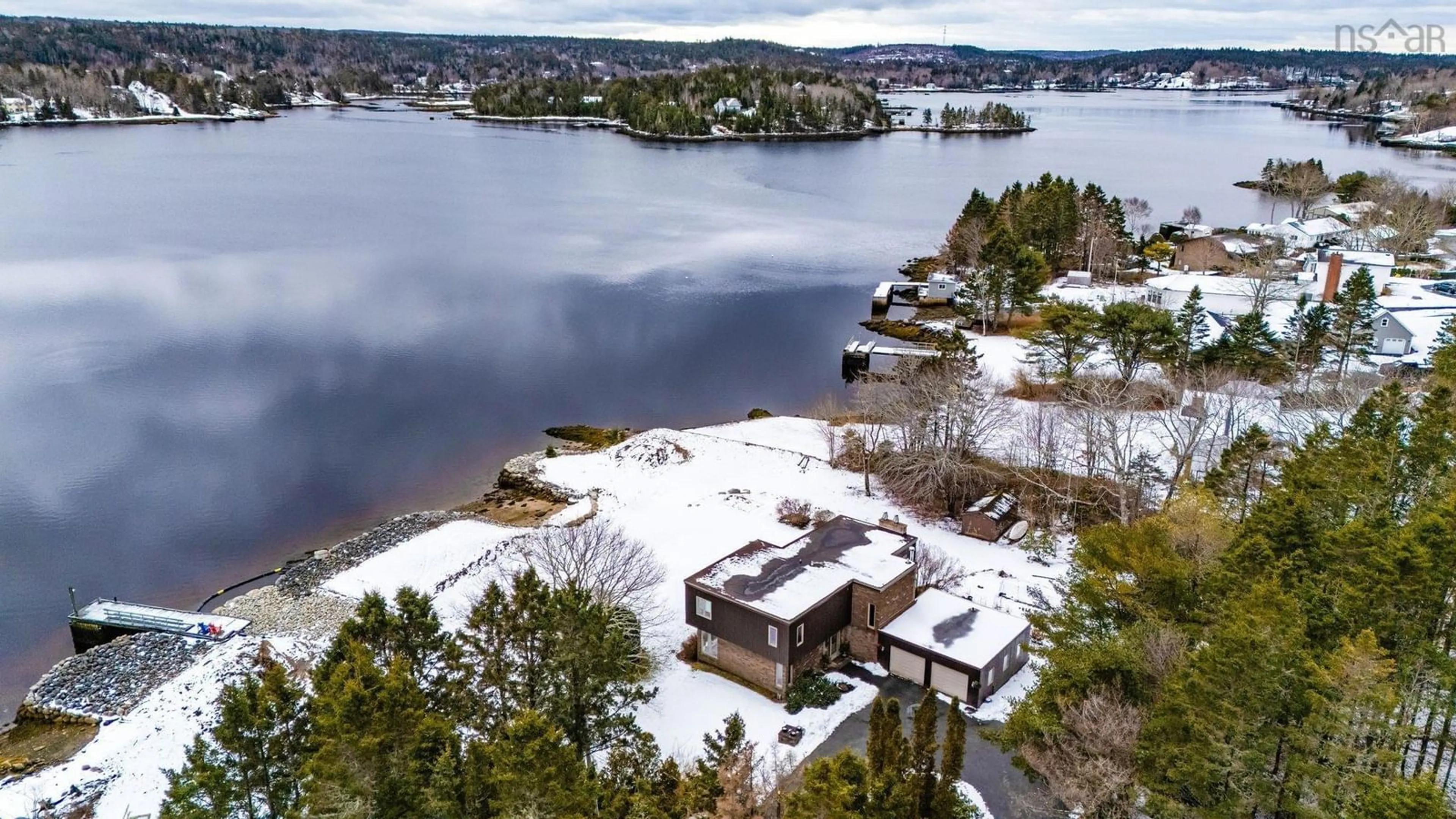A pic from outside/outdoor area/front of a property/back of a property/a pic from drone, water/lake/river/ocean view for 350 Viewmount Dr, Head Of St. Margarets Bay Nova Scotia B3Z 2G3