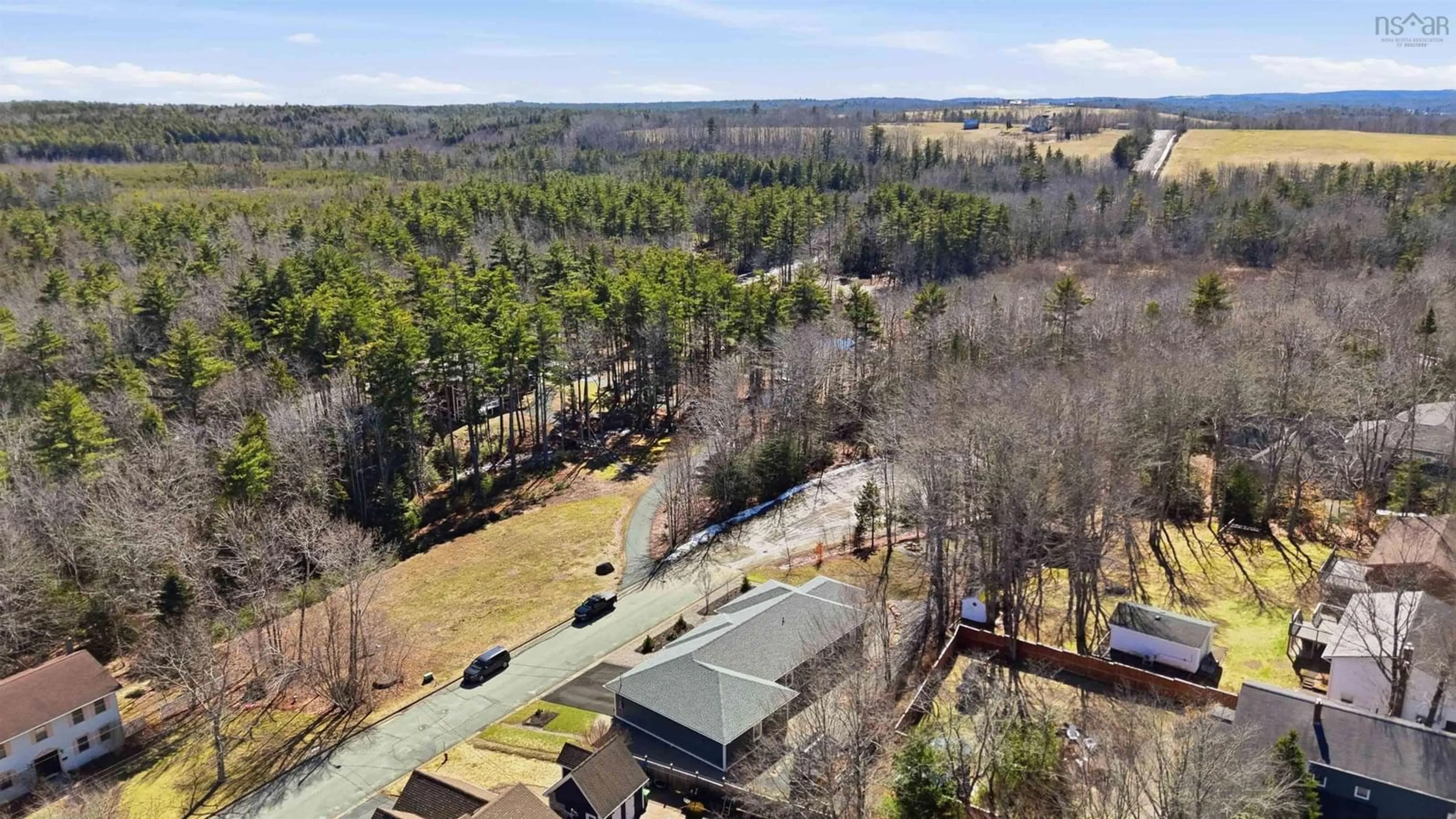 A pic from outside/outdoor area/front of a property/back of a property/a pic from drone, forest/trees view for 51 Cresthaven Crt, Bridgewater Nova Scotia B4V 3Z3