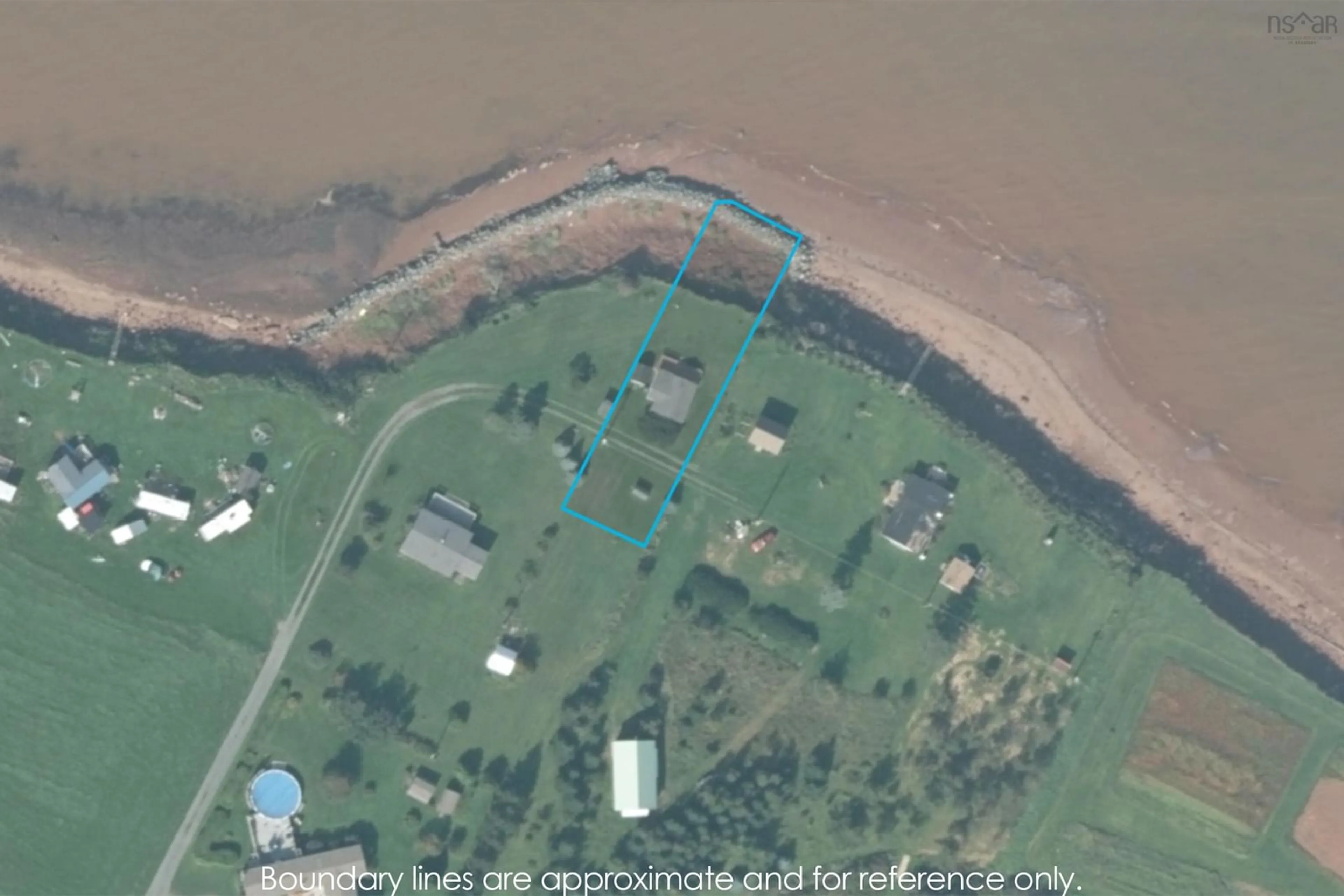 A pic from outside/outdoor area/front of a property/back of a property/a pic from drone, water/lake/river/ocean view for 67 D Haynes Beach Lane, Lorneville Nova Scotia B4H 3X9