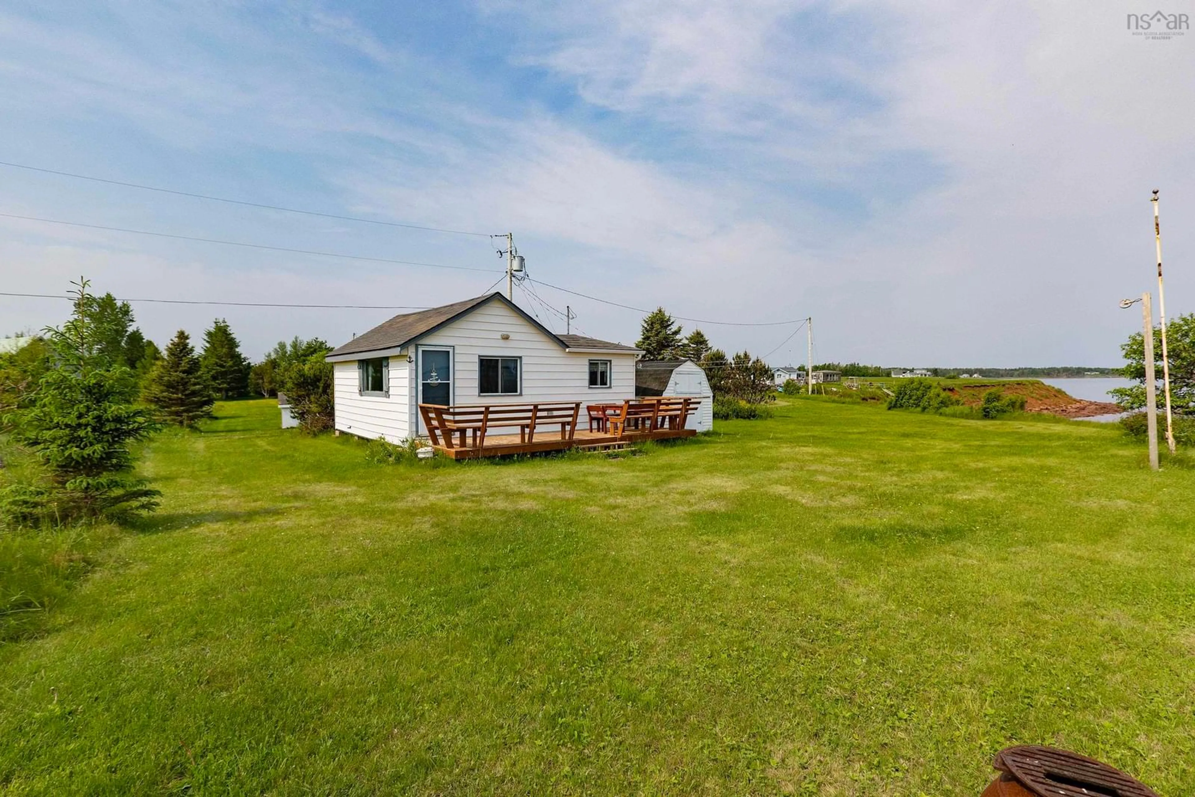 A pic from outside/outdoor area/front of a property/back of a property/a pic from drone, water/lake/river/ocean view for 67 D Haynes Beach Lane, Lorneville Nova Scotia B4H 3X9