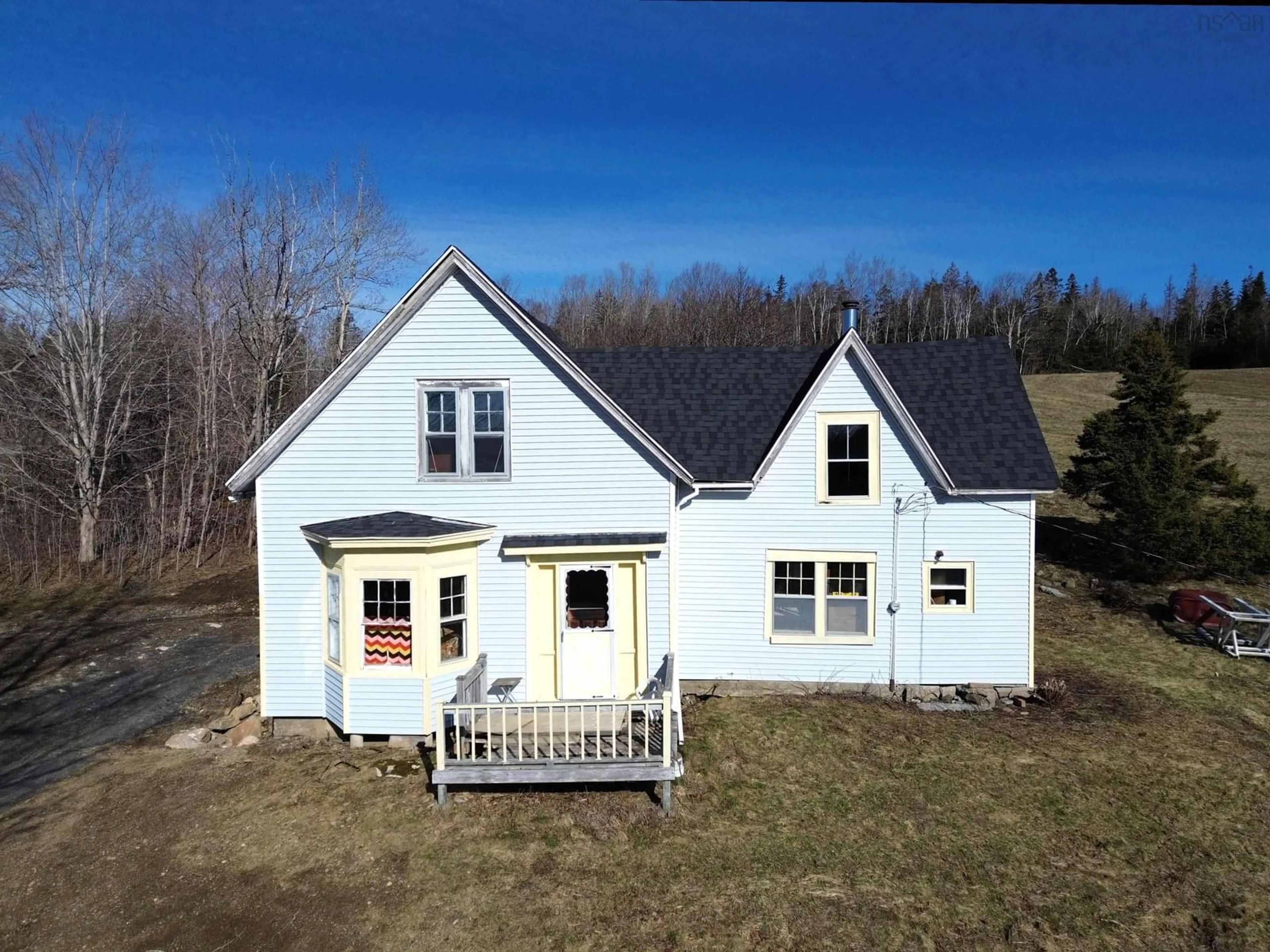 A pic from outside/outdoor area/front of a property/back of a property/a pic from drone, building for 2853 Clementsvale, Bear River East Nova Scotia B0S 1B0