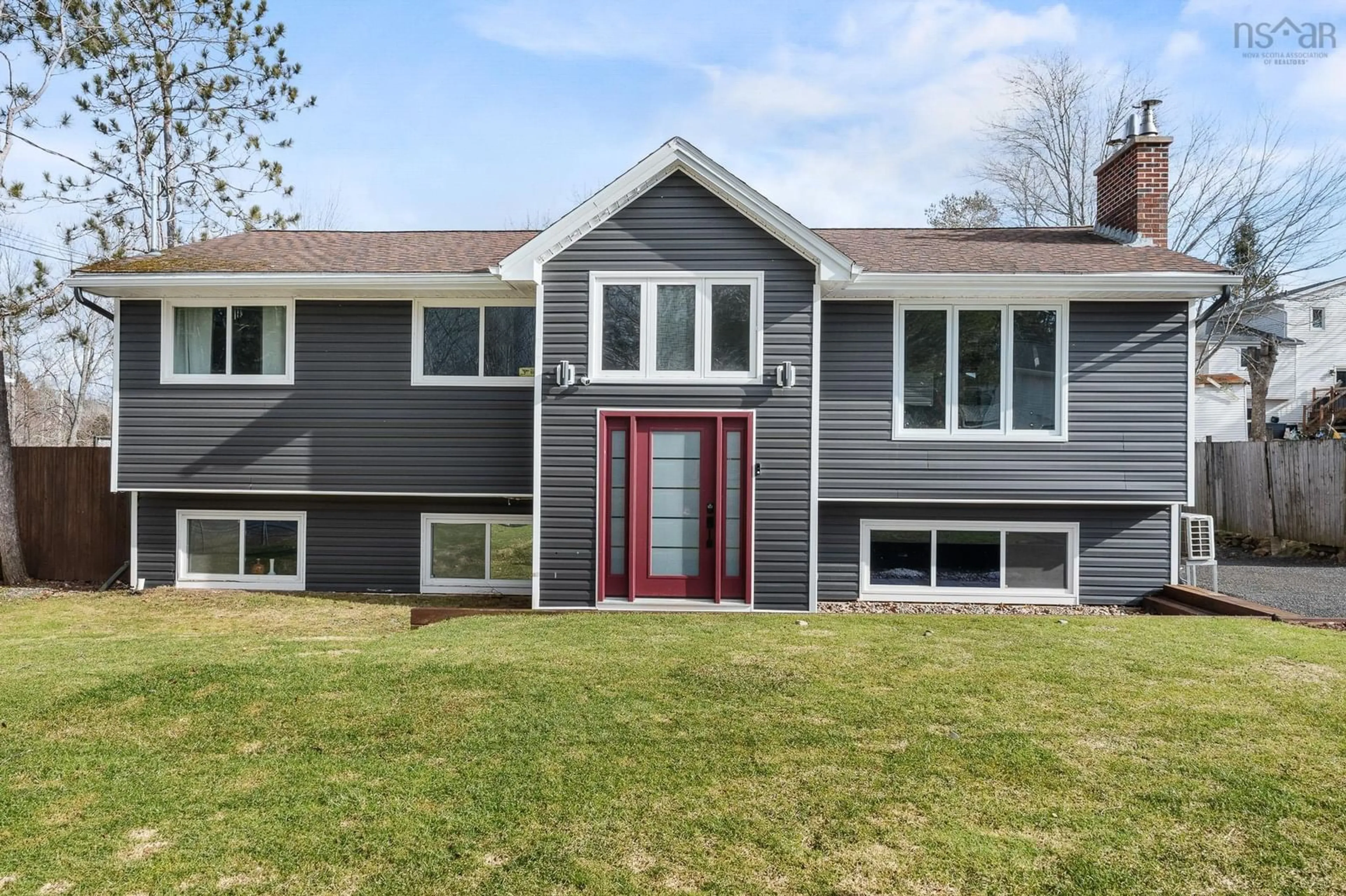 Home with vinyl exterior material, street for 49 Madeline Ave, Lower Sackville Nova Scotia B4C 2L8