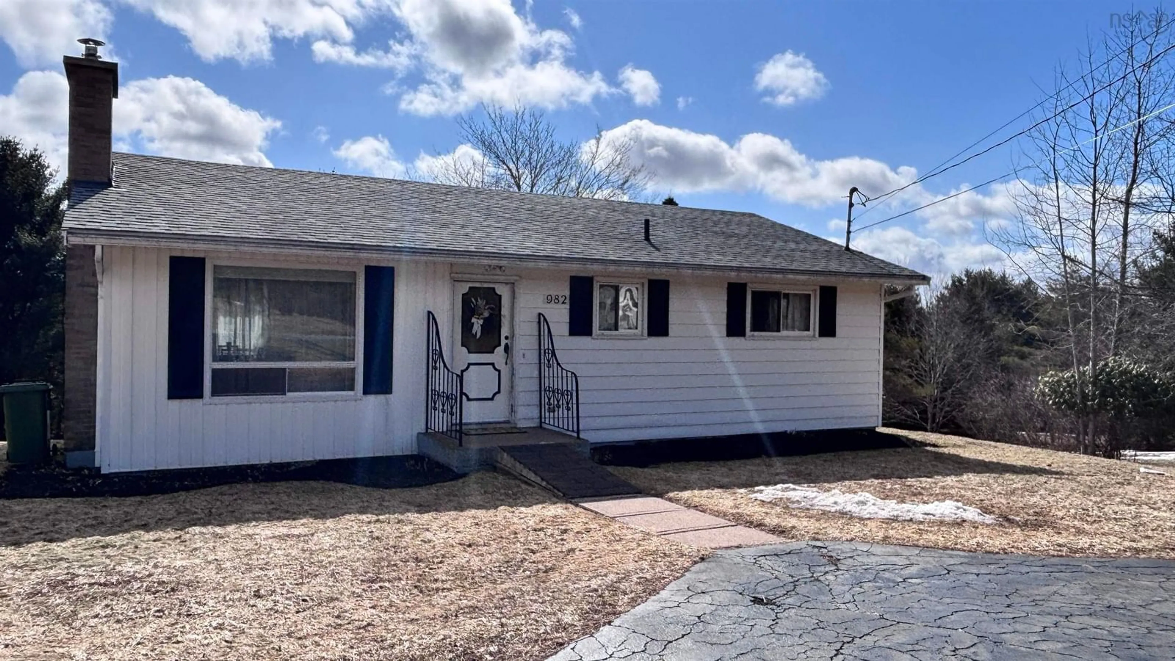 Home with vinyl exterior material, street for 982 Pictou Rd, East Mountain Nova Scotia B6L 2N5