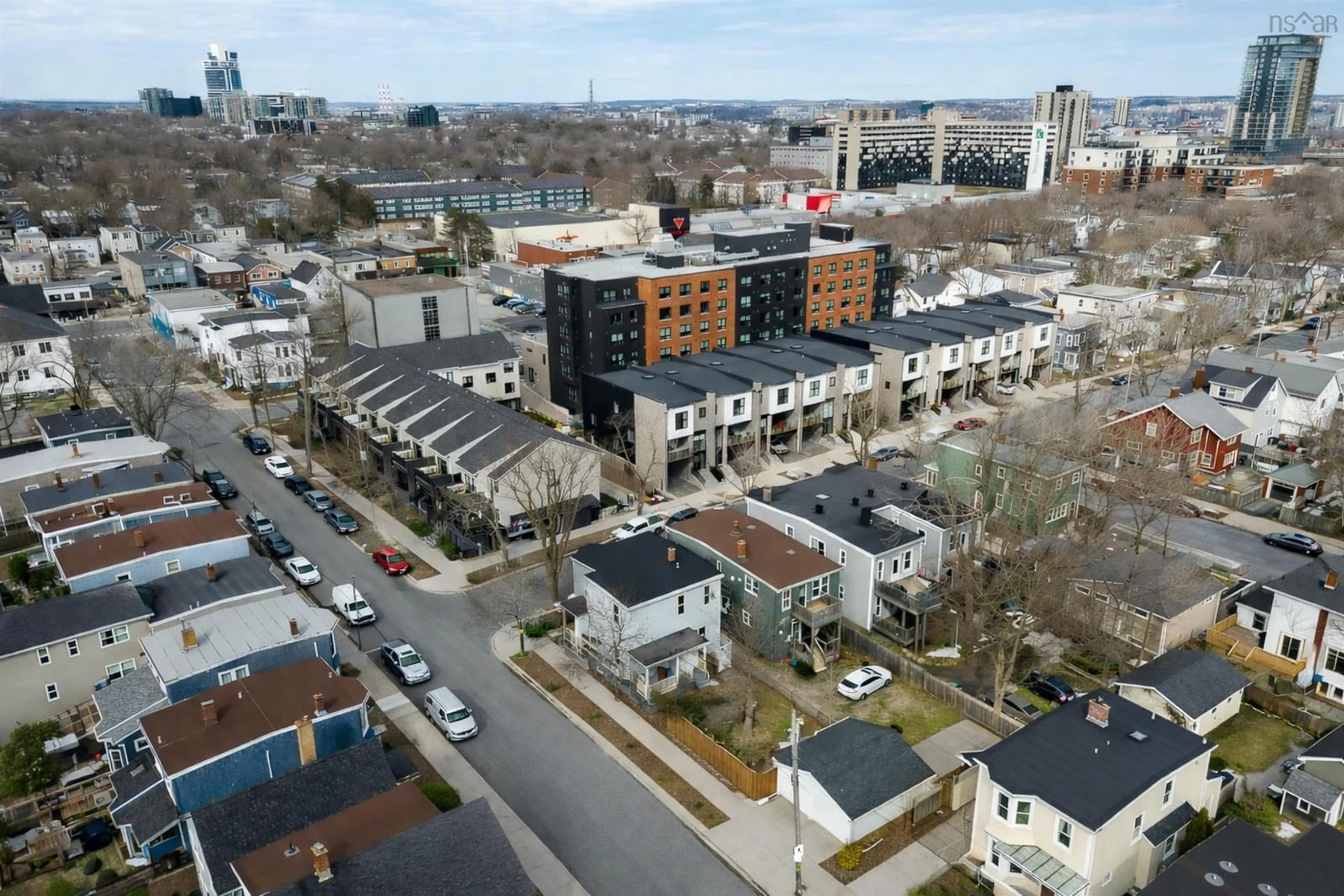 A pic from outside/outdoor area/front of a property/back of a property/a pic from drone, city buildings view from balcony for 6268 Shirley St, South End Nova Scotia B3H 2N6