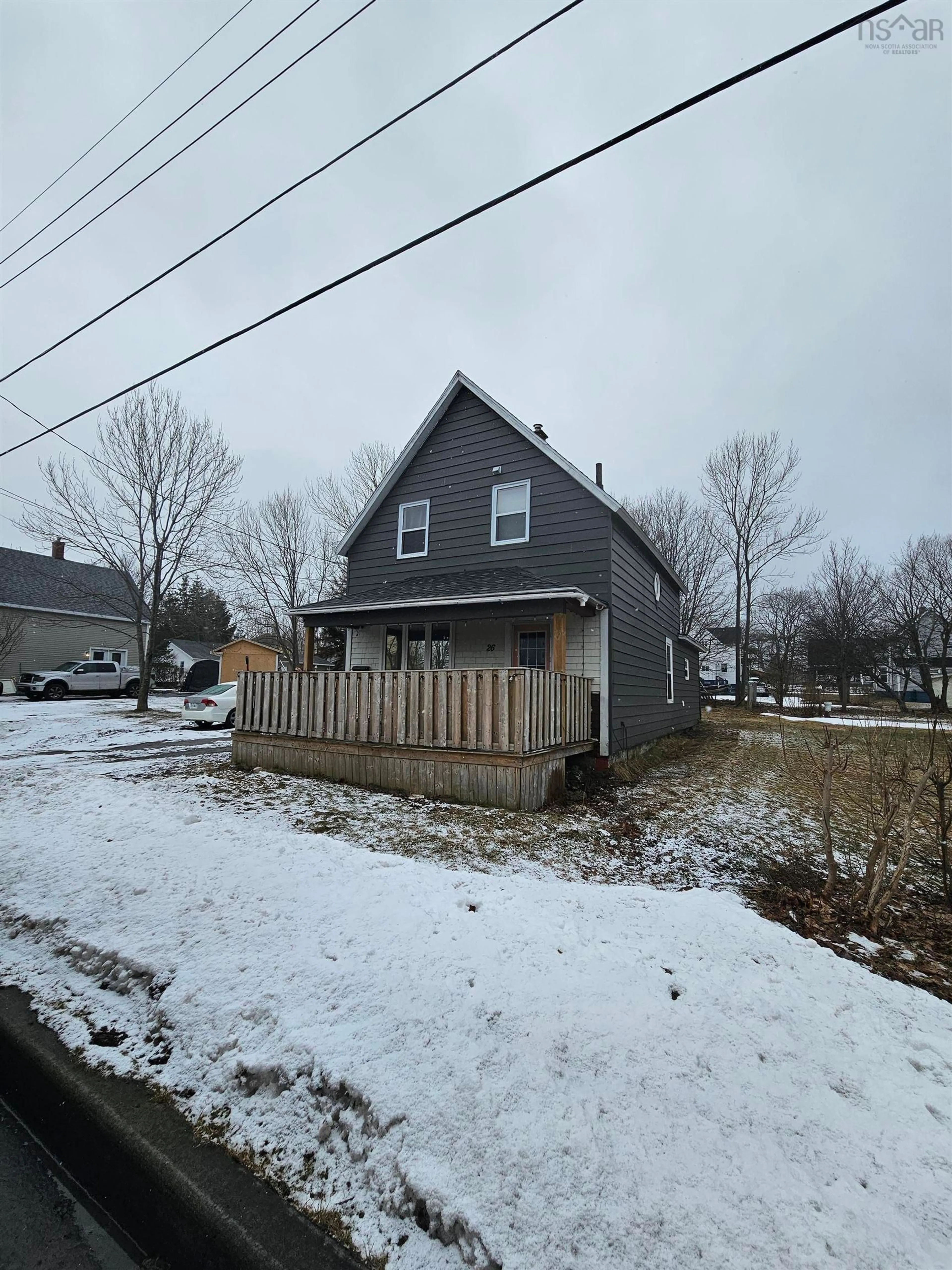 A pic from outside/outdoor area/front of a property/back of a property/a pic from drone, street for 26 Windsor Ave, Sydney Mines Nova Scotia B1Y 2J7