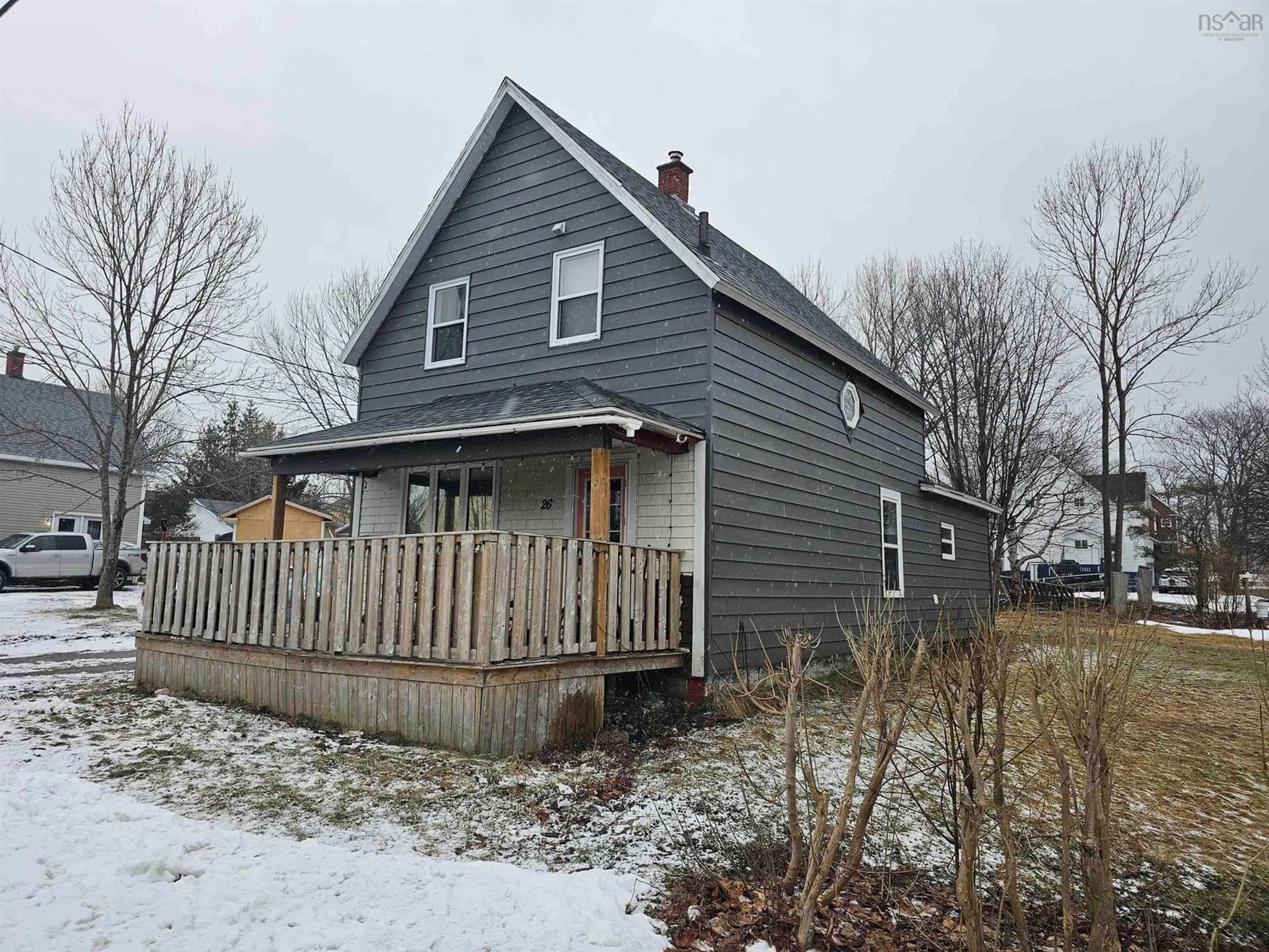A pic from outside/outdoor area/front of a property/back of a property/a pic from drone, street for 26 Windsor Ave, Sydney Mines Nova Scotia B1Y 2J7