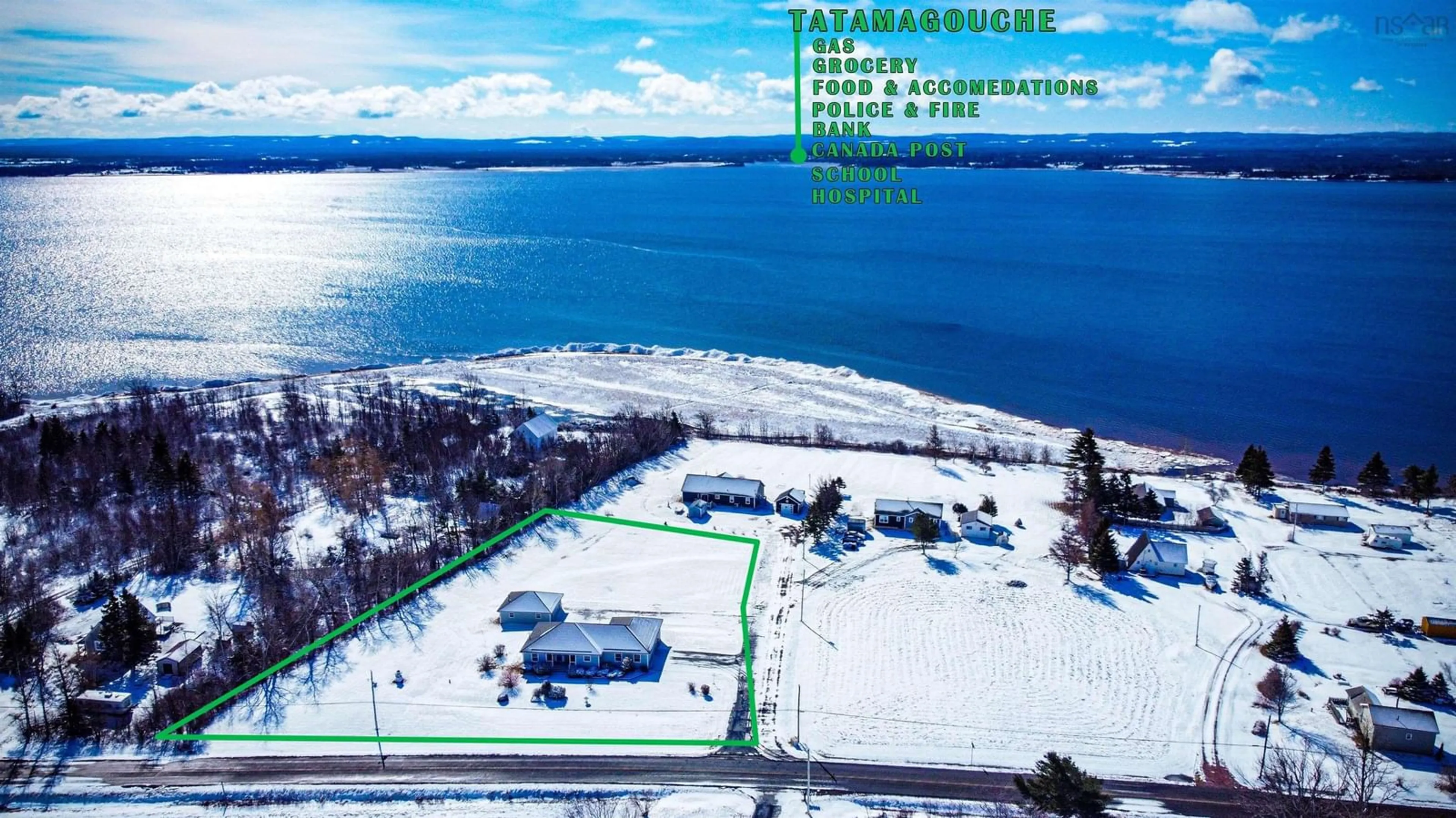 A pic from outside/outdoor area/front of a property/back of a property/a pic from drone, water/lake/river/ocean view for 3158 Malagash Rd, Malagash Centre Nova Scotia B0K 1E0