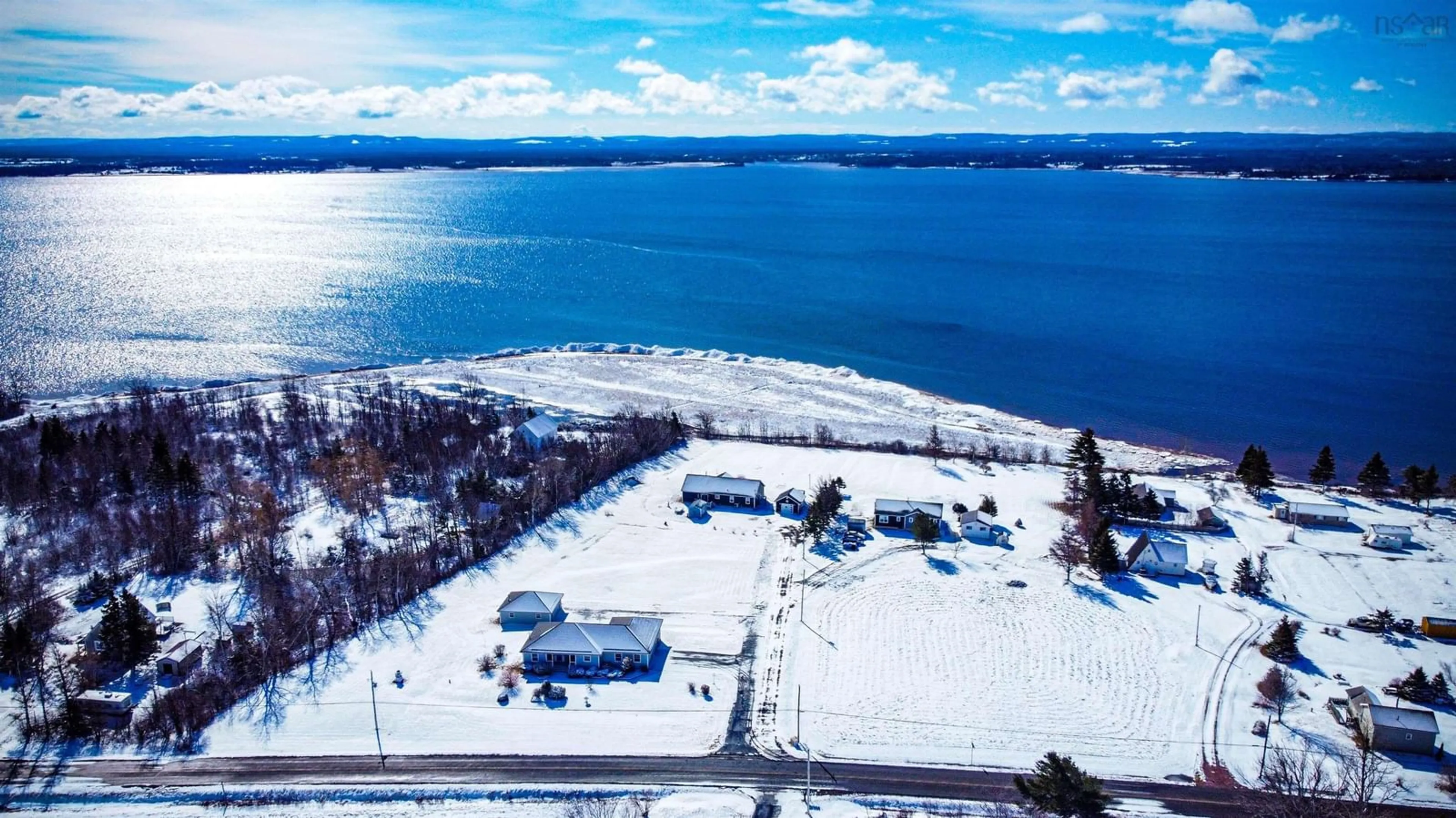 A pic from outside/outdoor area/front of a property/back of a property/a pic from drone, water/lake/river/ocean view for 3158 Malagash Rd, Malagash Centre Nova Scotia B0K 1E0