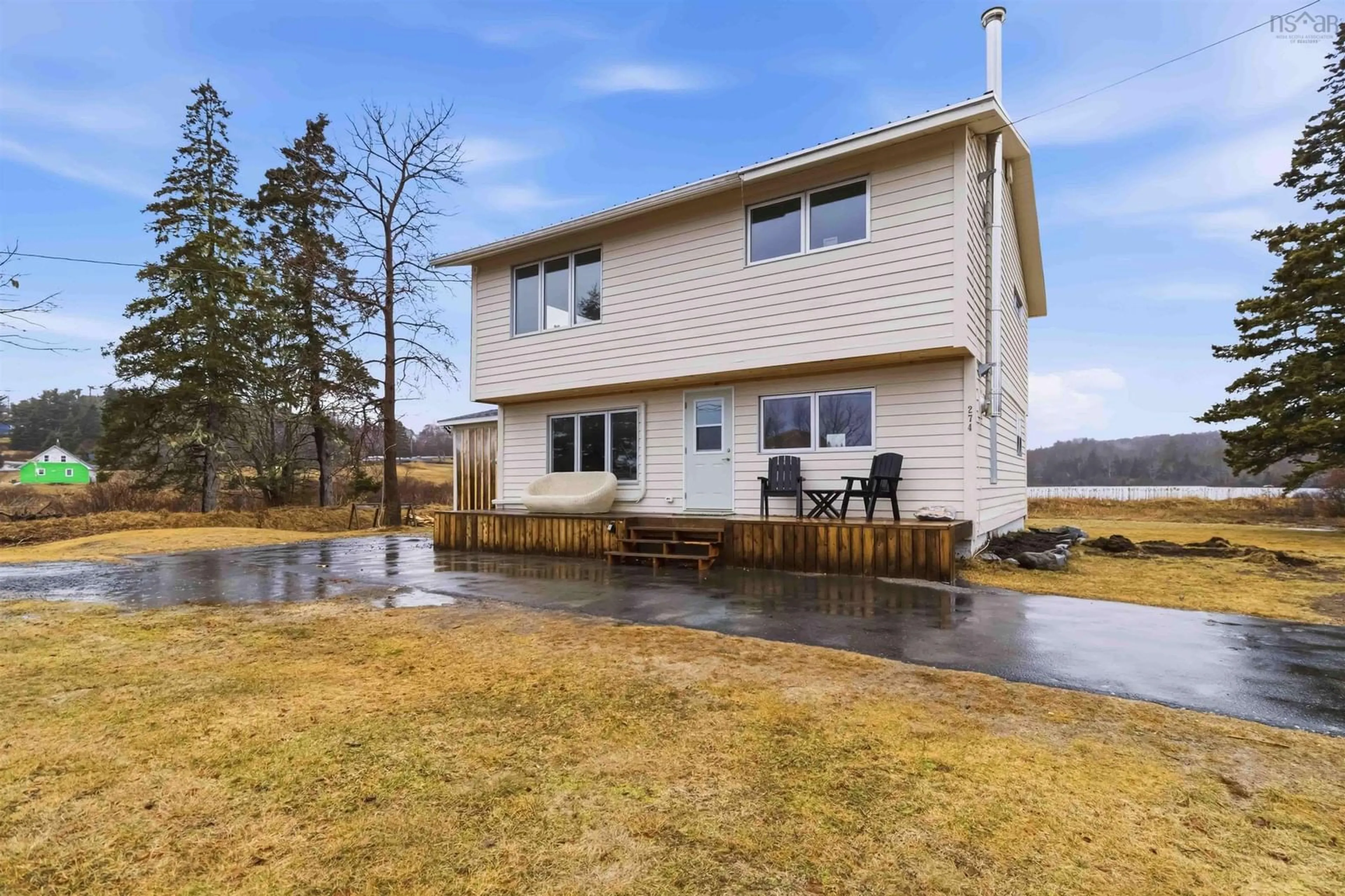 A pic from outside/outdoor area/front of a property/back of a property/a pic from drone, water/lake/river/ocean view for 274 Masons Beach Rd, Masons Beach Nova Scotia B0J 2C0