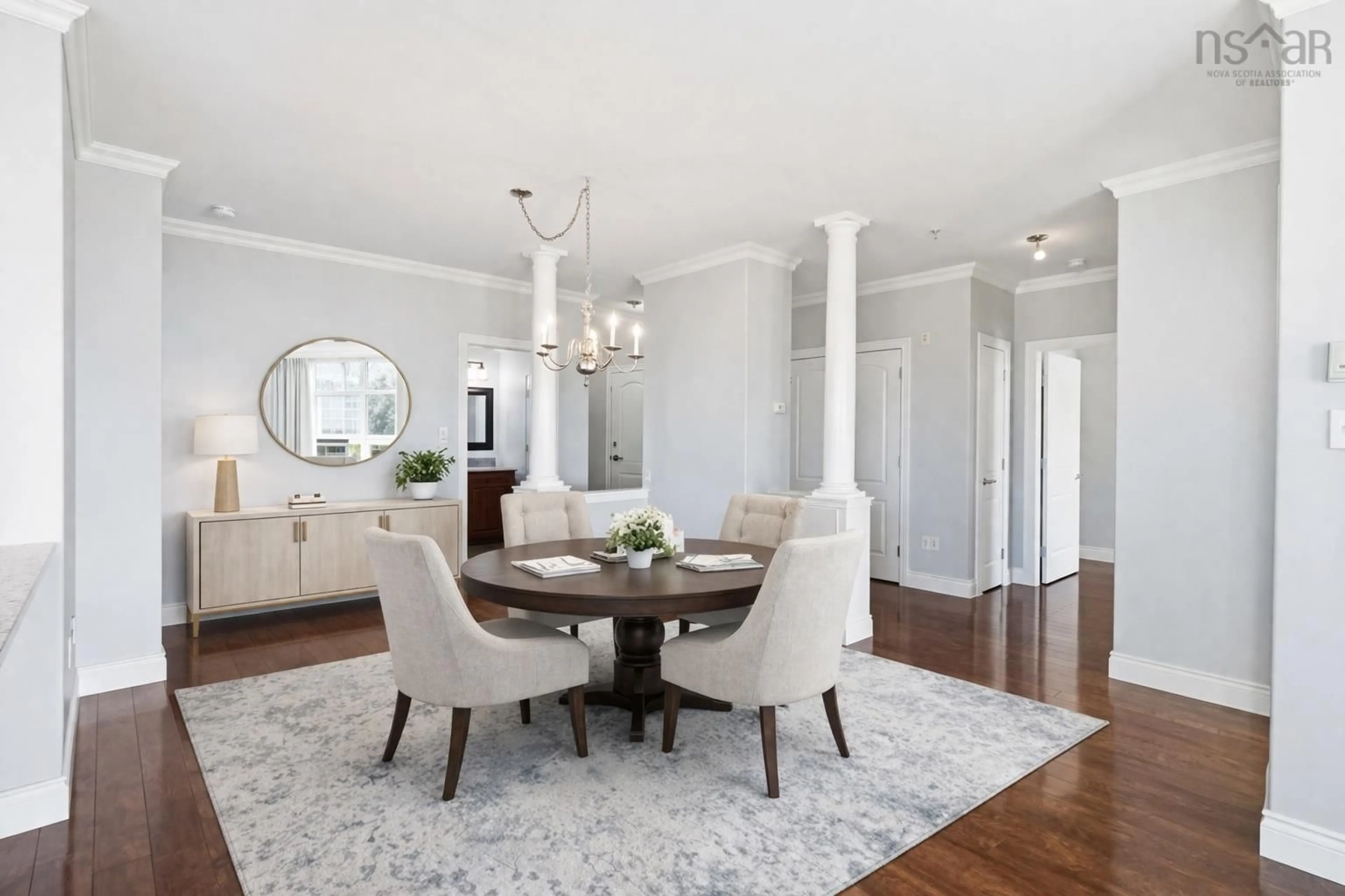 Dining room, wood/laminate floor for 53 Bedros Lane #610, Bedford Nova Scotia B3M 4X4