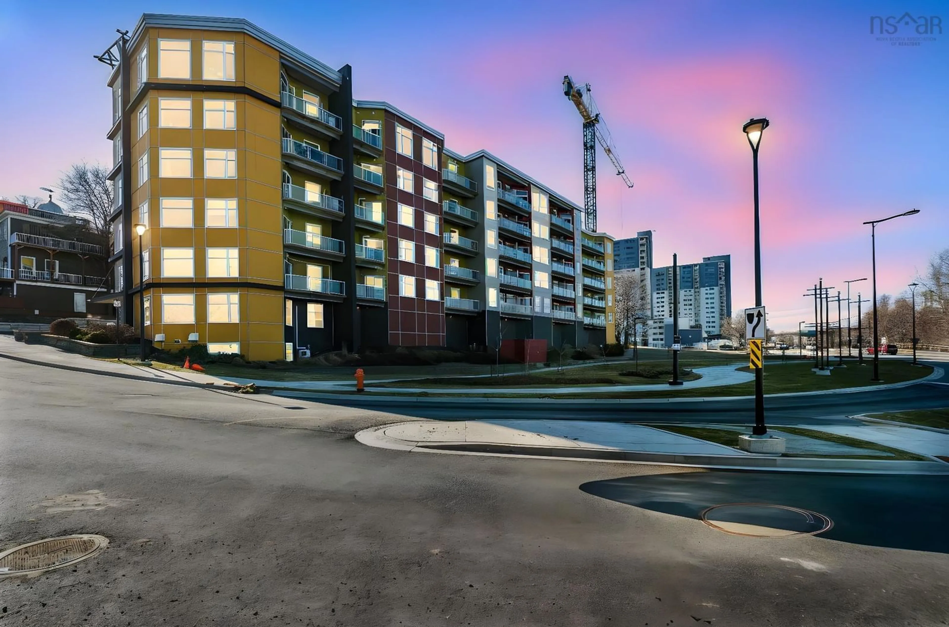 A pic from outside/outdoor area/front of a property/back of a property/a pic from drone, building for 5221 Nora Bernard St #208, Halifax Nova Scotia B3K 0B6