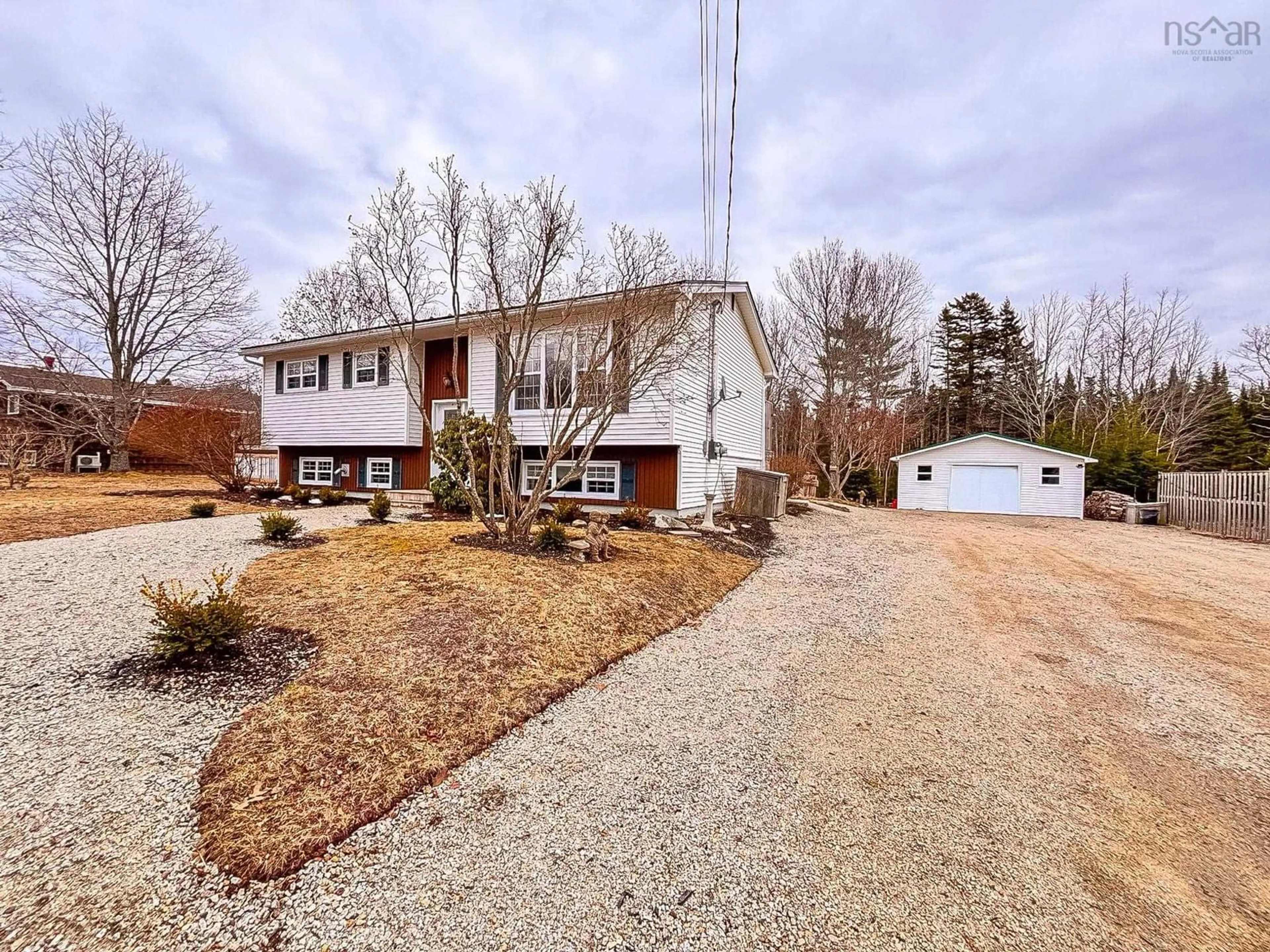 A pic from outside/outdoor area/front of a property/back of a property/a pic from drone, street for 660 Pine Grove Rd, Pine Grove Nova Scotia B4V 2W1