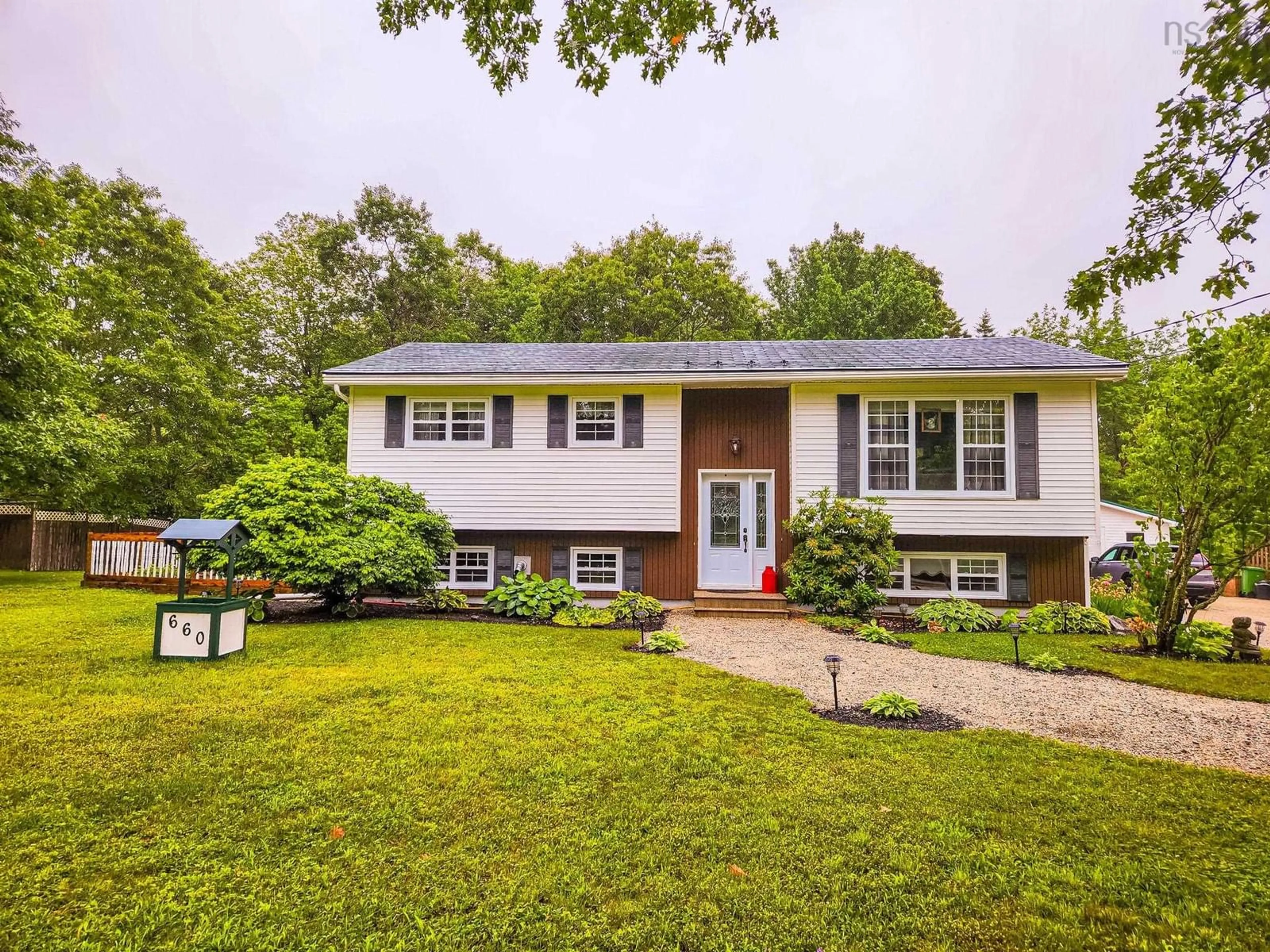 Home with vinyl exterior material, street for 660 Pine Grove Rd, Pine Grove Nova Scotia B4V 2W1
