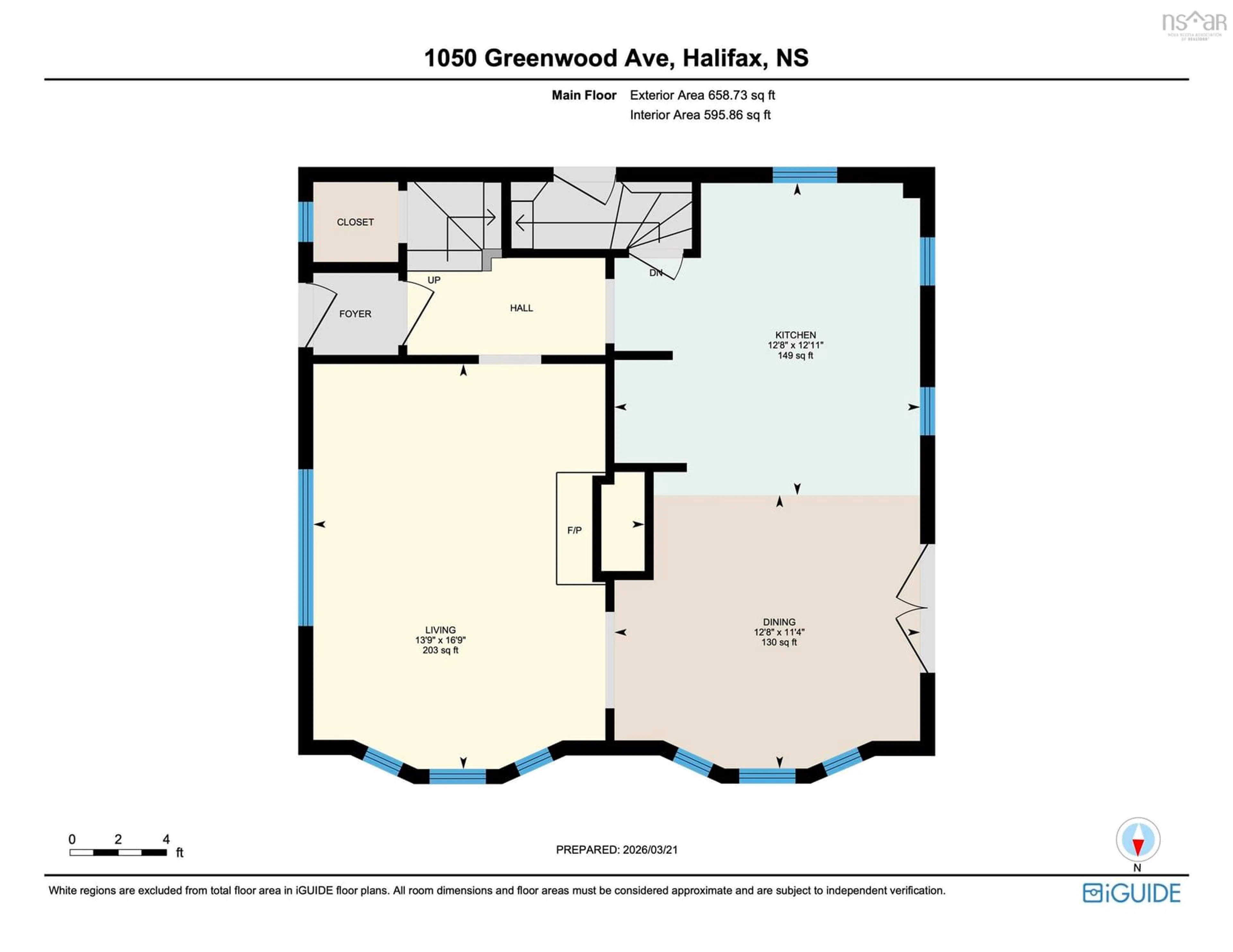 Floor plan for 1050 Greenwood Ave, Halifax Nova Scotia B3H 3L2