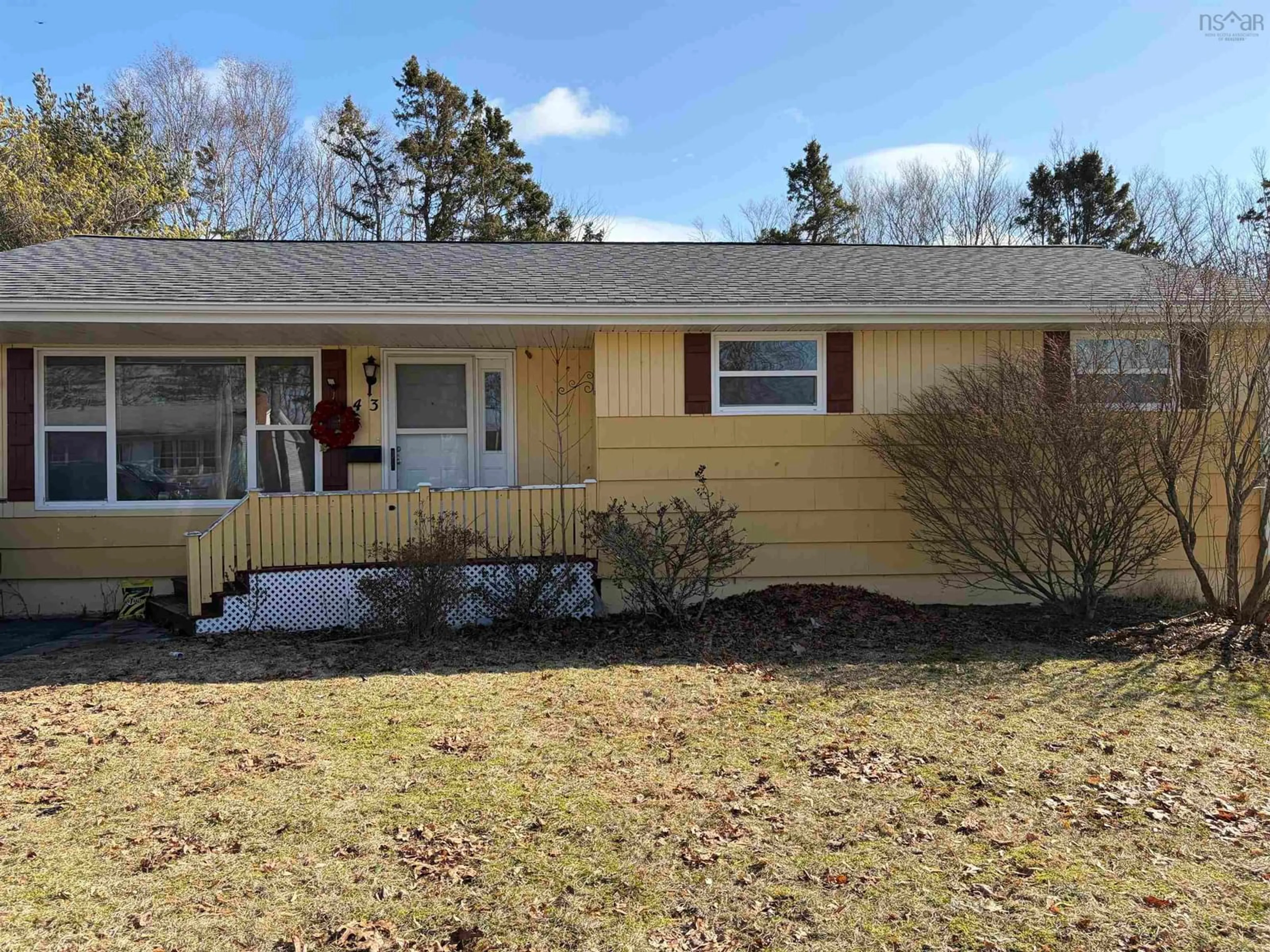 Home with vinyl exterior material, street for 43 Maple Blvd, Bible Hill Nova Scotia B2N 4N4