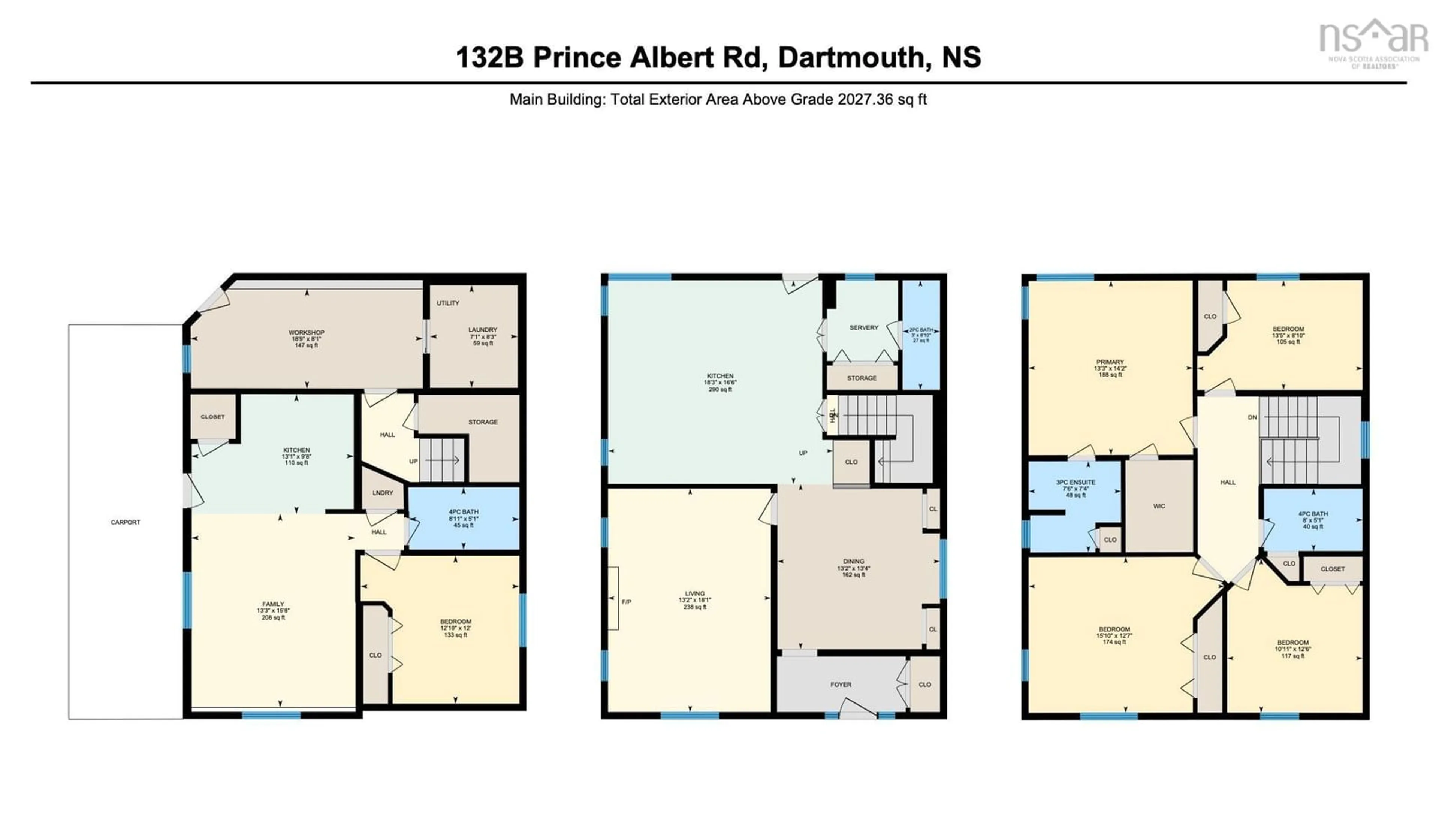 Floor plan for 132 B&C Prince Albert Rd, Dartmouth Nova Scotia B2Y 1M6