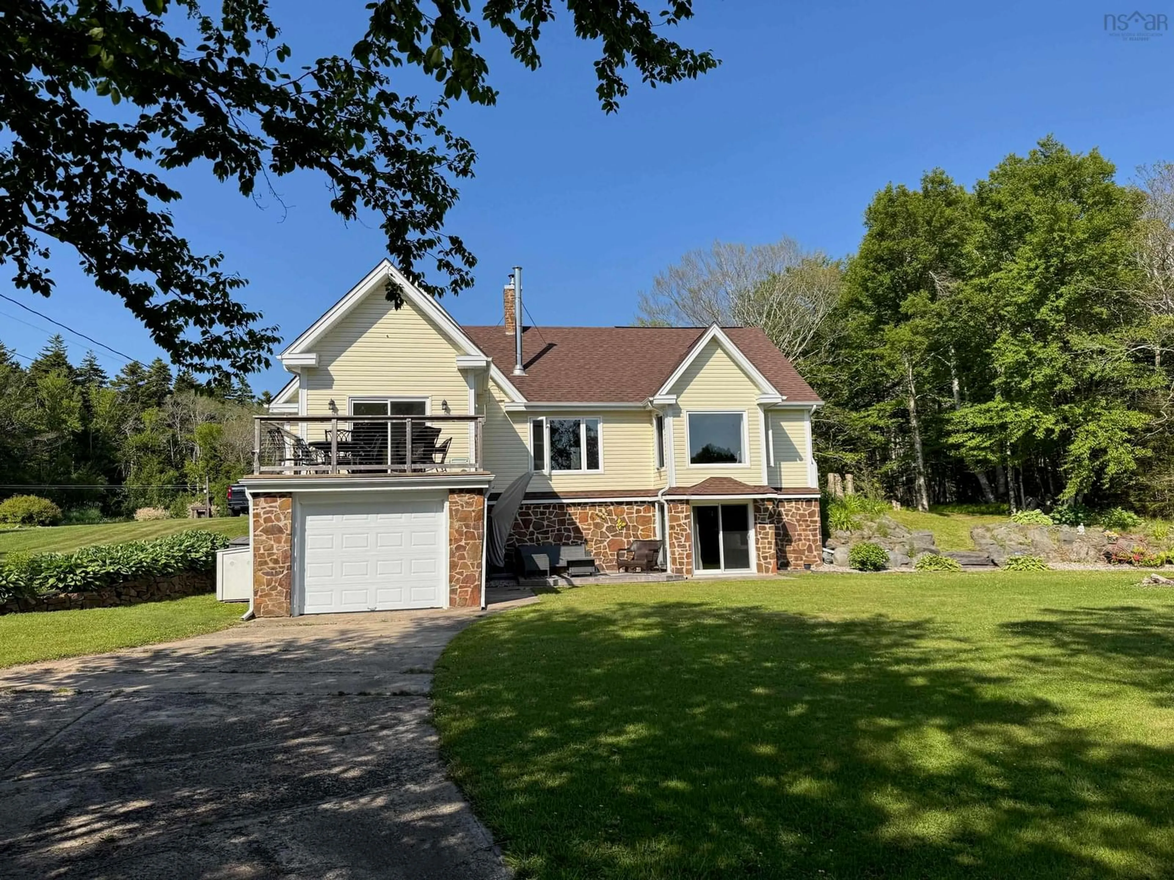 A pic from outside/outdoor area/front of a property/back of a property/a pic from drone, water/lake/river/ocean view for 559 P F Comeau Rd, Comeauville Nova Scotia B0W 1M0