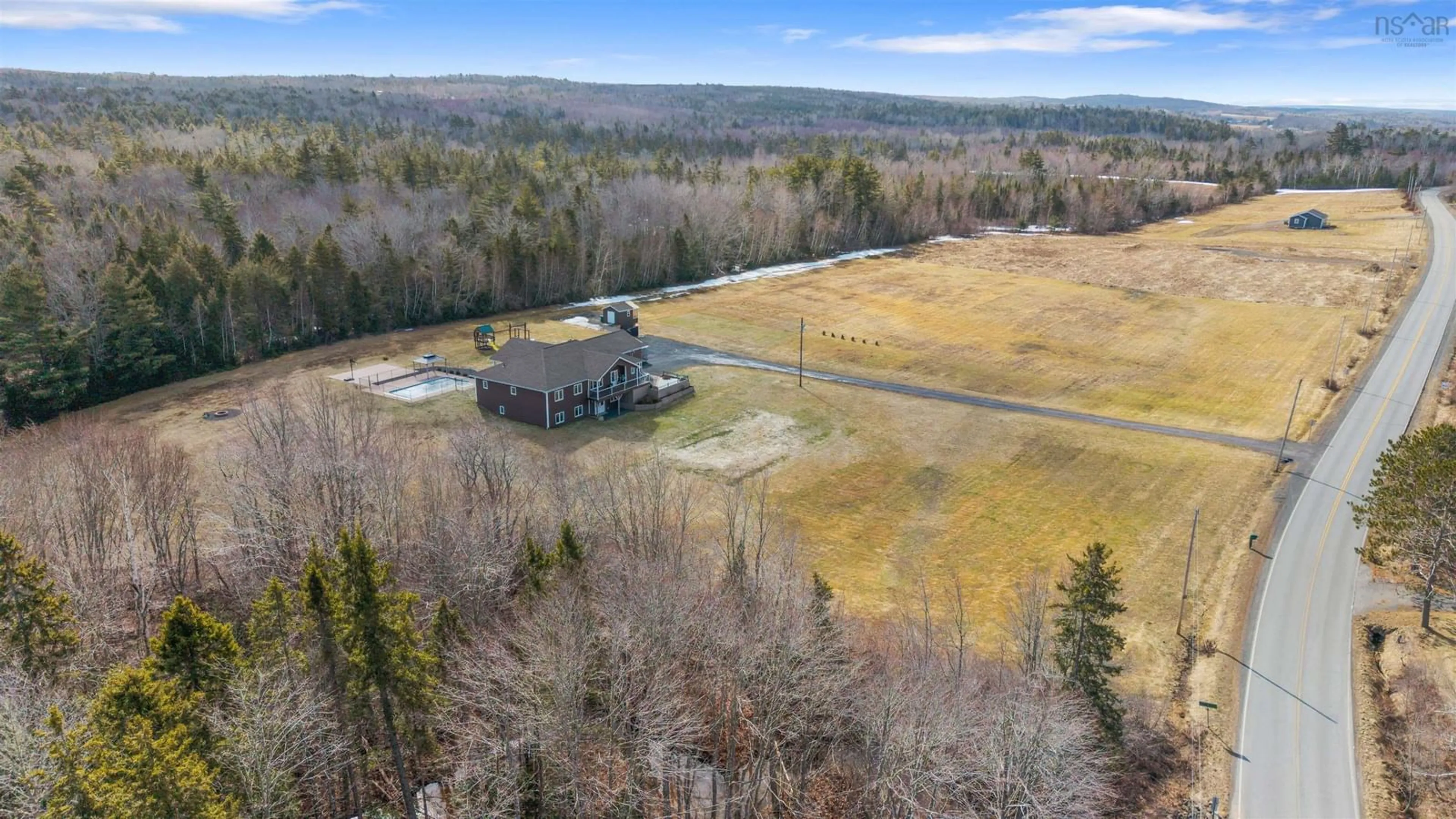 A pic from outside/outdoor area/front of a property/back of a property/a pic from drone, unknown for 4288 Gairloch Rd, Union Centre Nova Scotia B0K 2A0