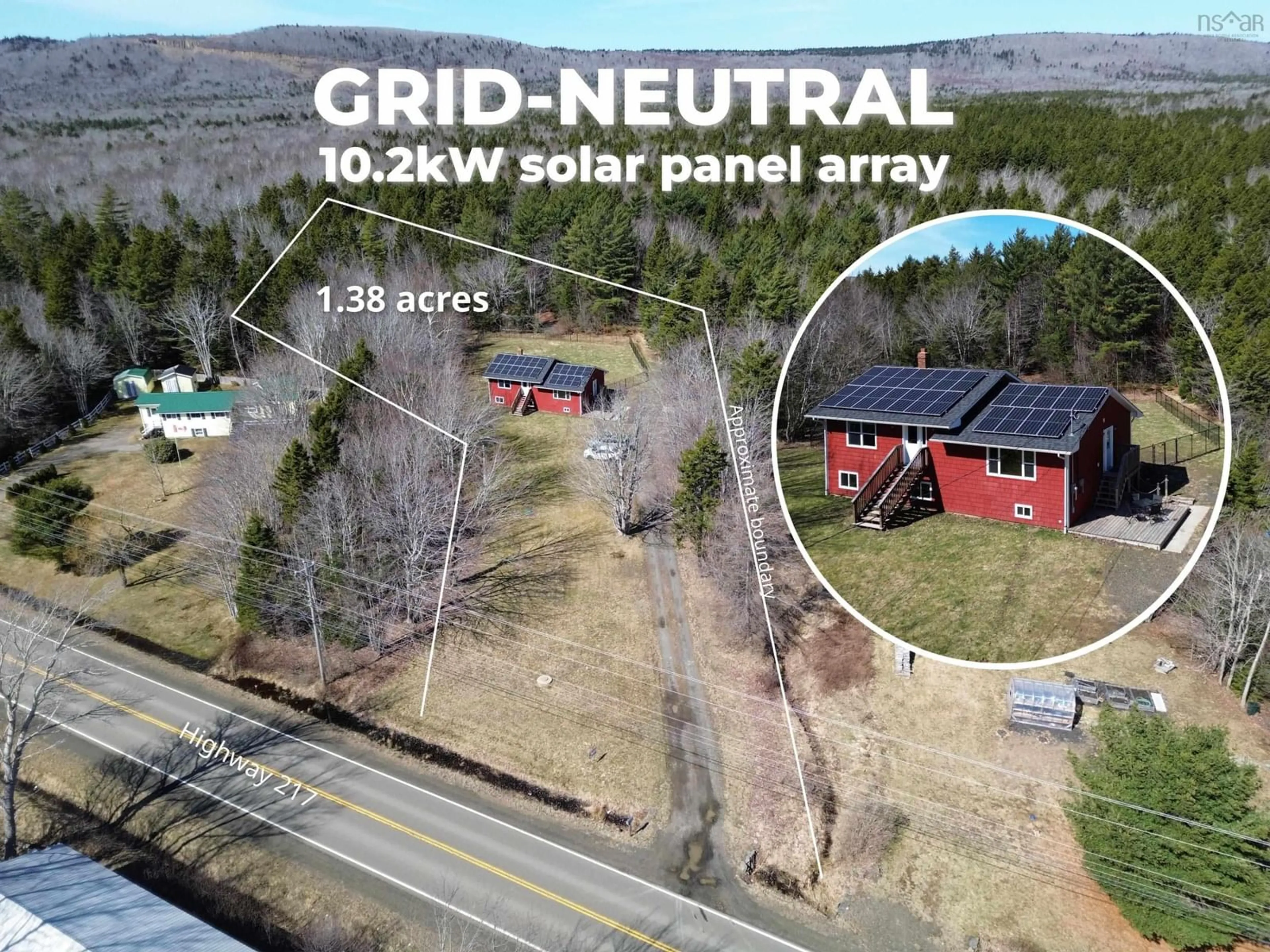 A pic from outside/outdoor area/front of a property/back of a property/a pic from drone, street for 11813 Highway 217, Seabrook Nova Scotia B0V 1A0