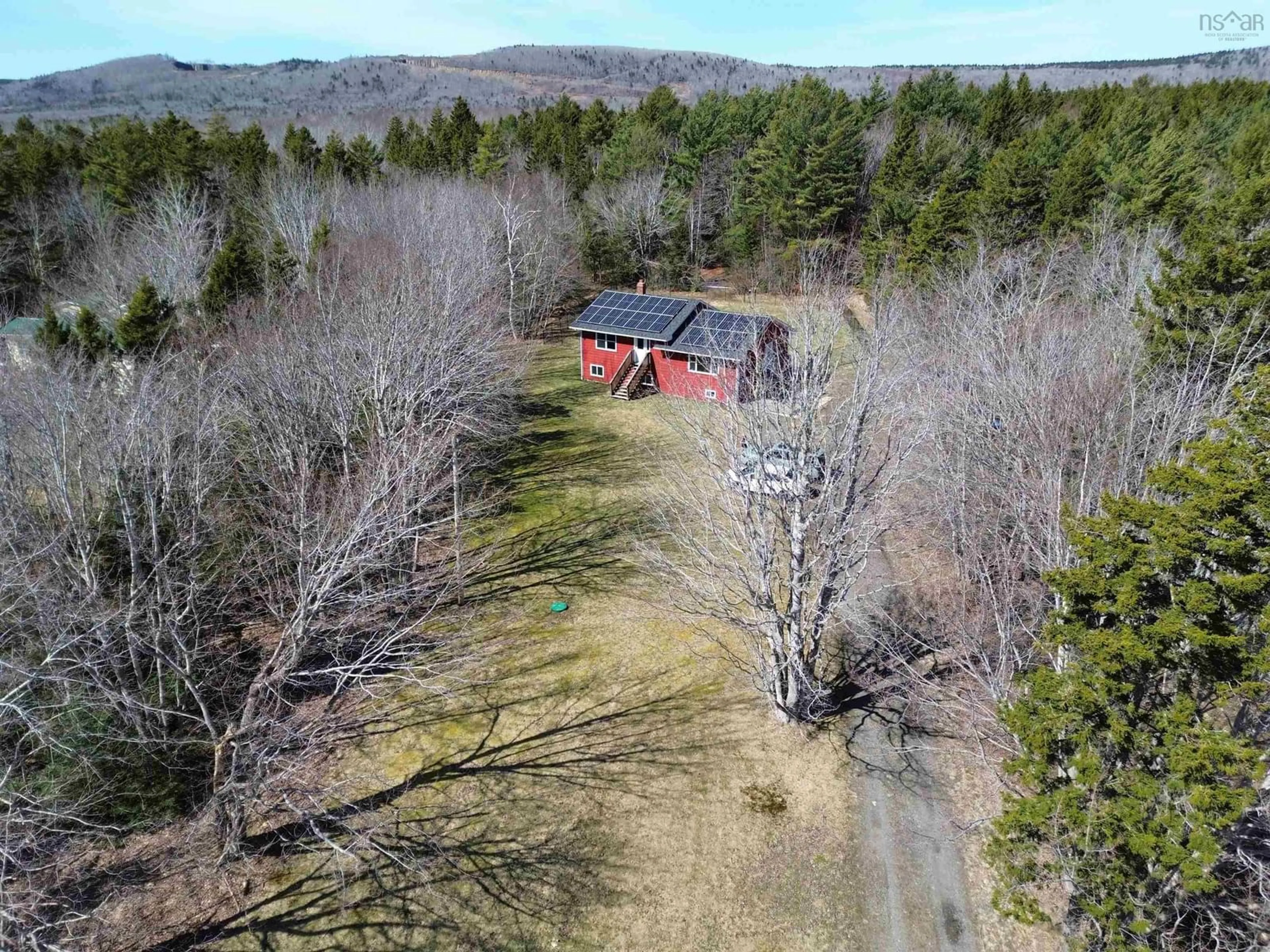 A pic from outside/outdoor area/front of a property/back of a property/a pic from drone, forest/trees view for 11813 Highway 217, Seabrook Nova Scotia B0V 1A0
