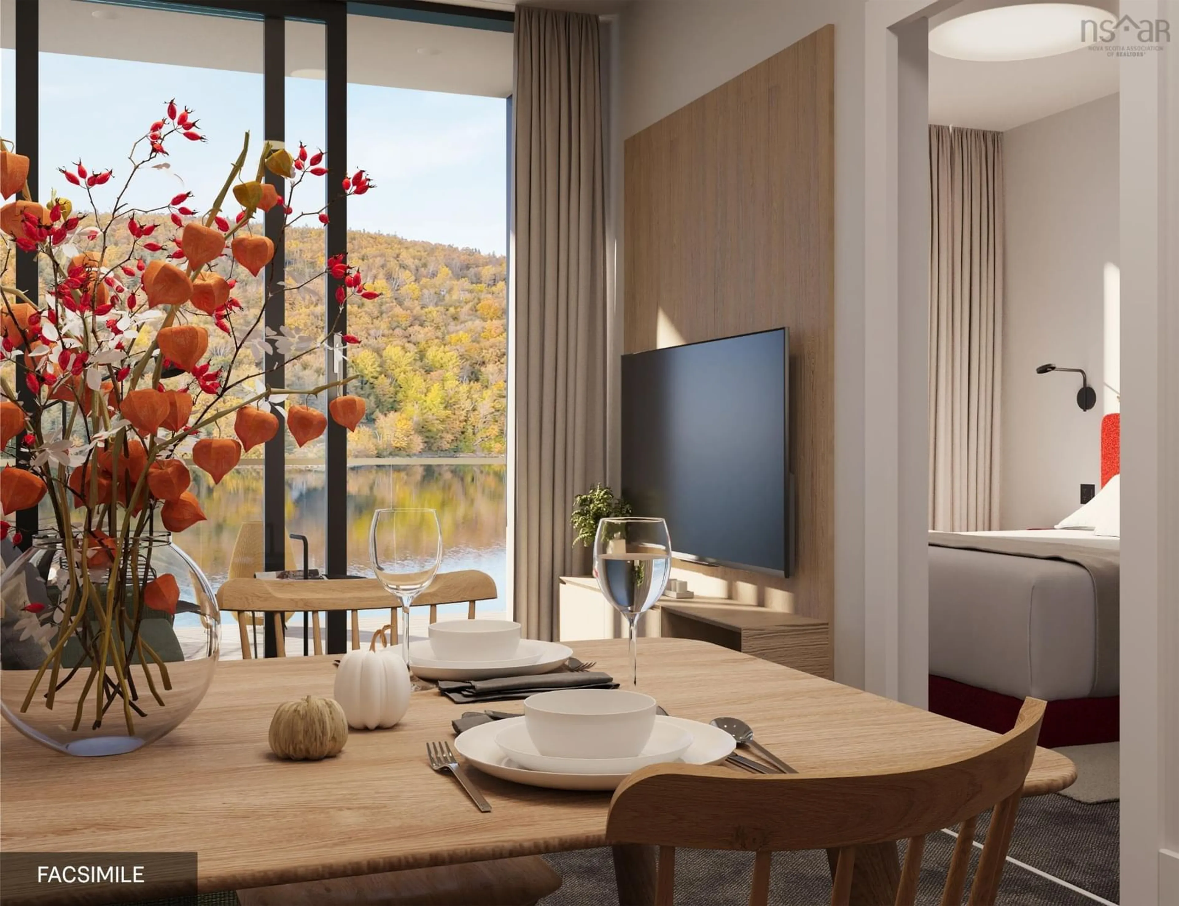 Dining room, wood/laminate floor for 38693 Cabot Trail #Unit 304, South Ingonish Harbour Nova Scotia B0K 1K0