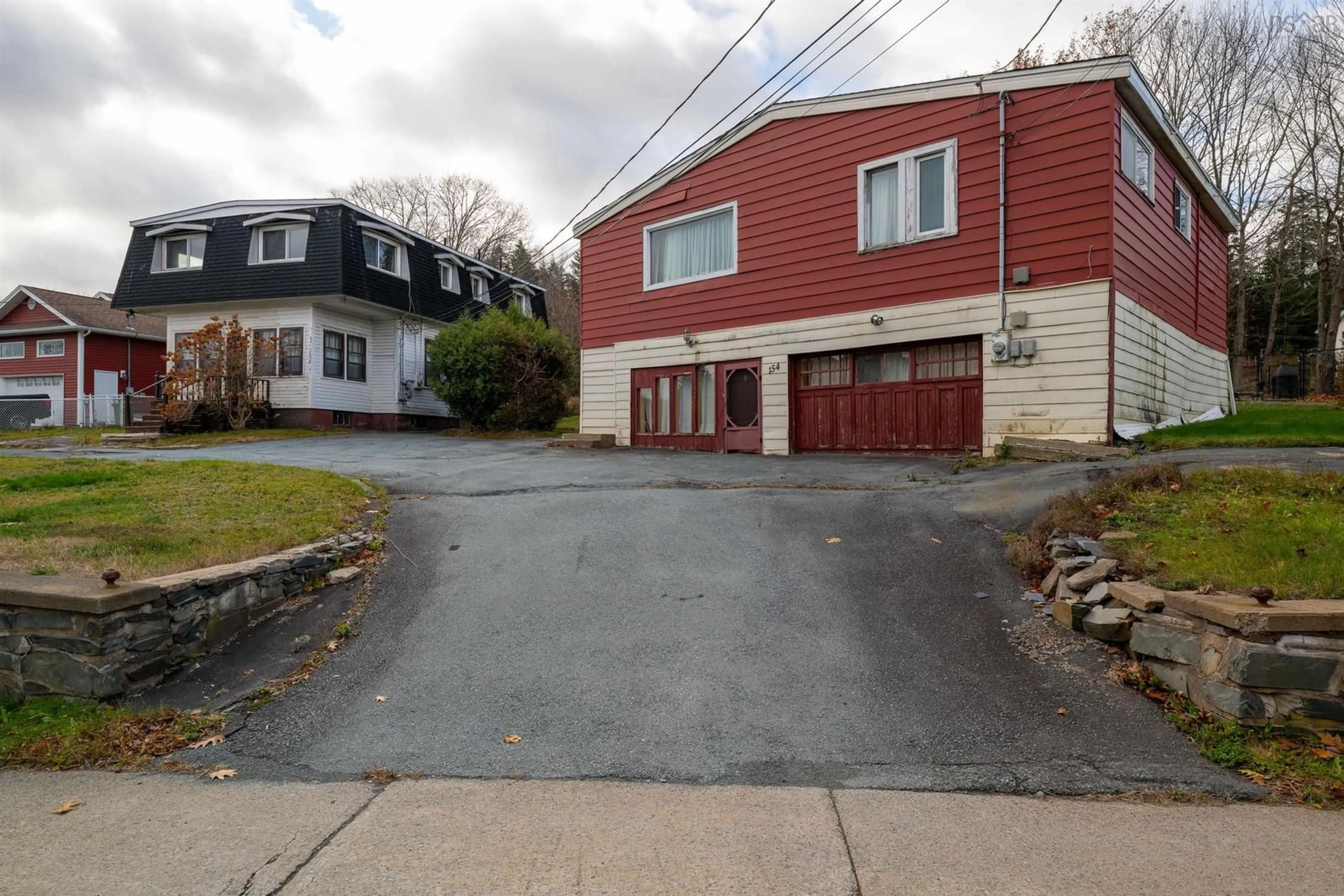 A pic from outside/outdoor area/front of a property/back of a property/a pic from drone, street for 154 Old Sackville Rd, Lower Sackville Nova Scotia B4C 2J6