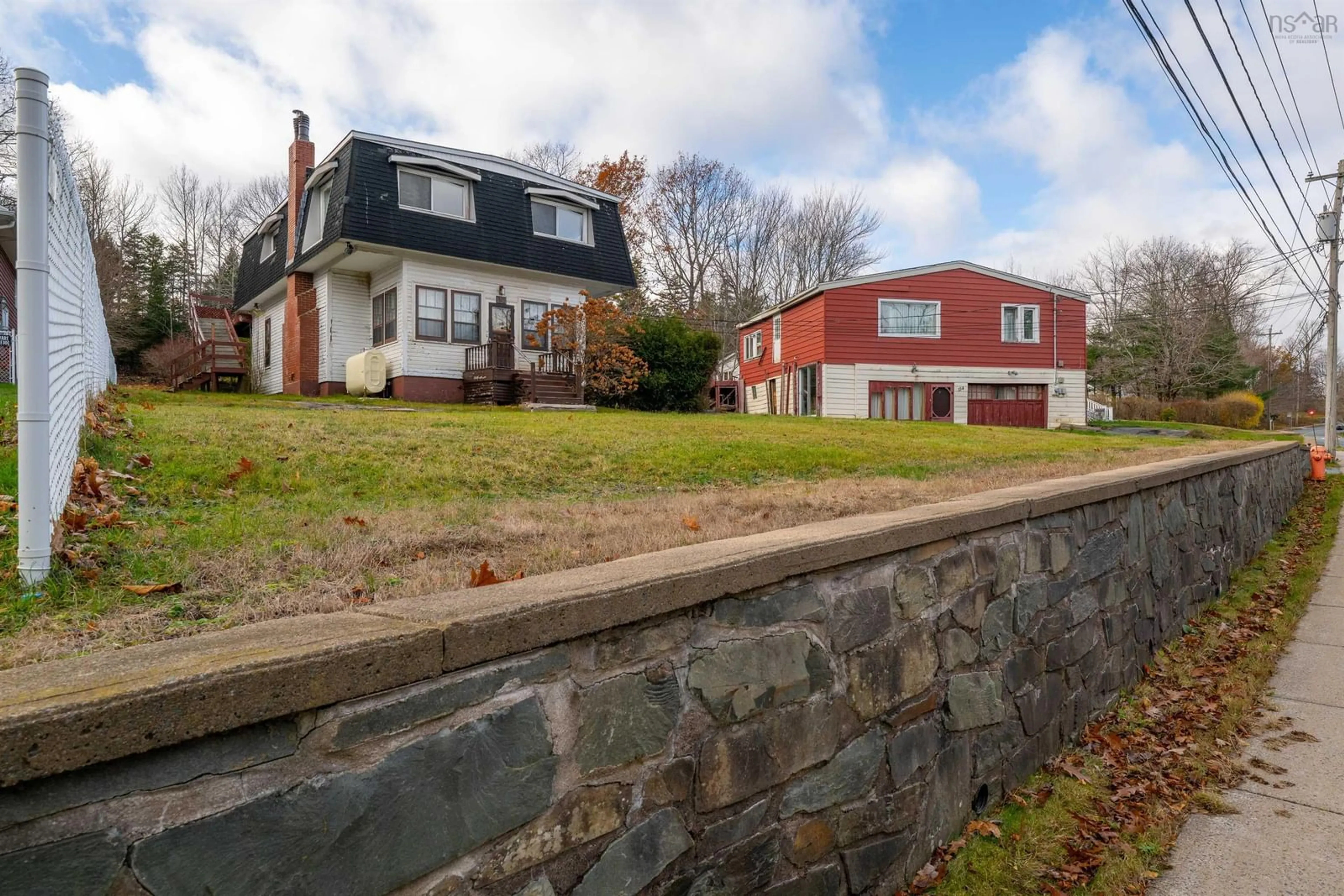 A pic from outside/outdoor area/front of a property/back of a property/a pic from drone, street for 154 Old Sackville Rd, Lower Sackville Nova Scotia B4C 2J6