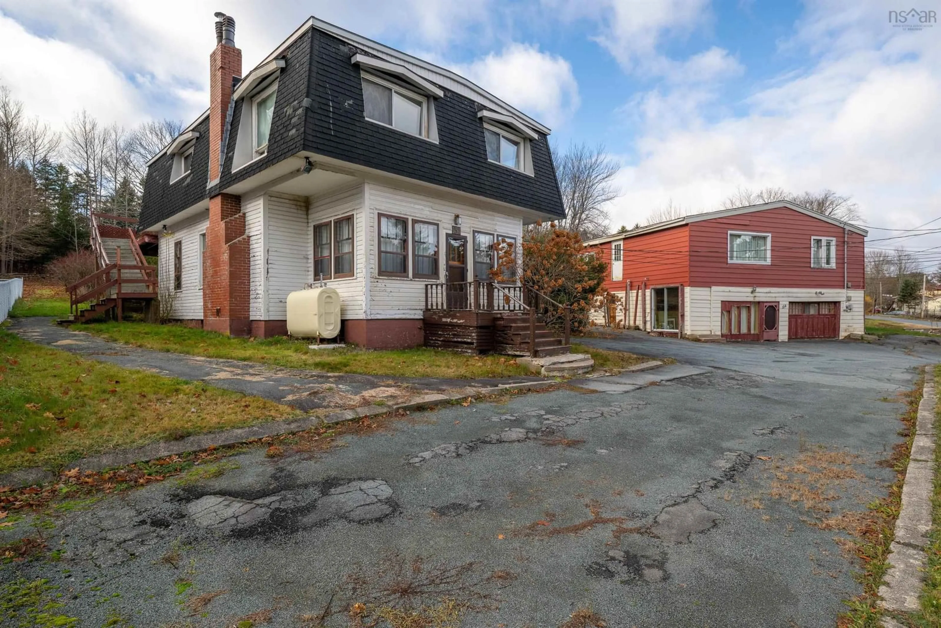 A pic from outside/outdoor area/front of a property/back of a property/a pic from drone, street for 154 Old Sackville Rd, Lower Sackville Nova Scotia B4C 2J6