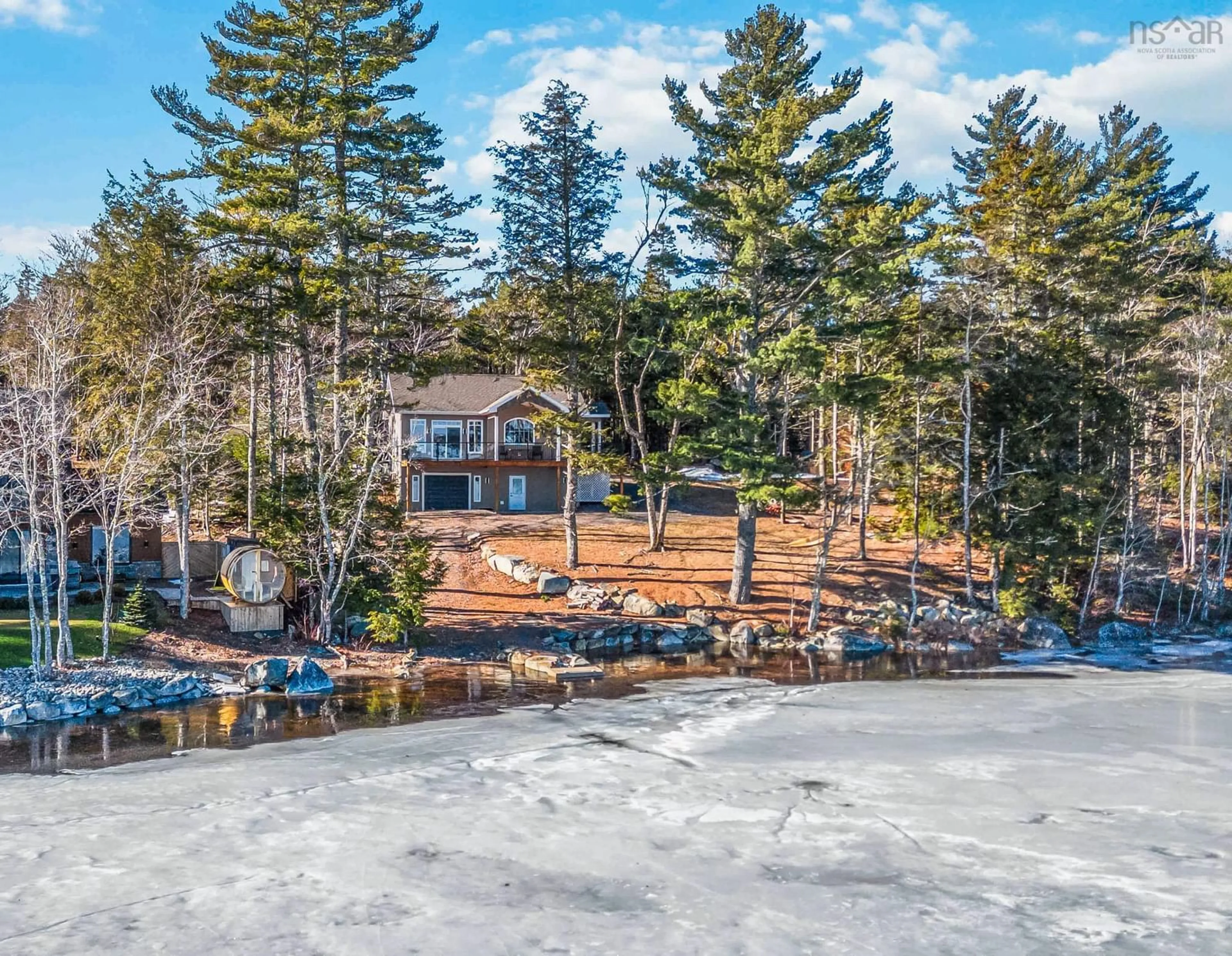 A pic from outside/outdoor area/front of a property/back of a property/a pic from drone, water/lake/river/ocean view for 262 Harry Freeman Rd, Labelle Nova Scotia B0T 1E0