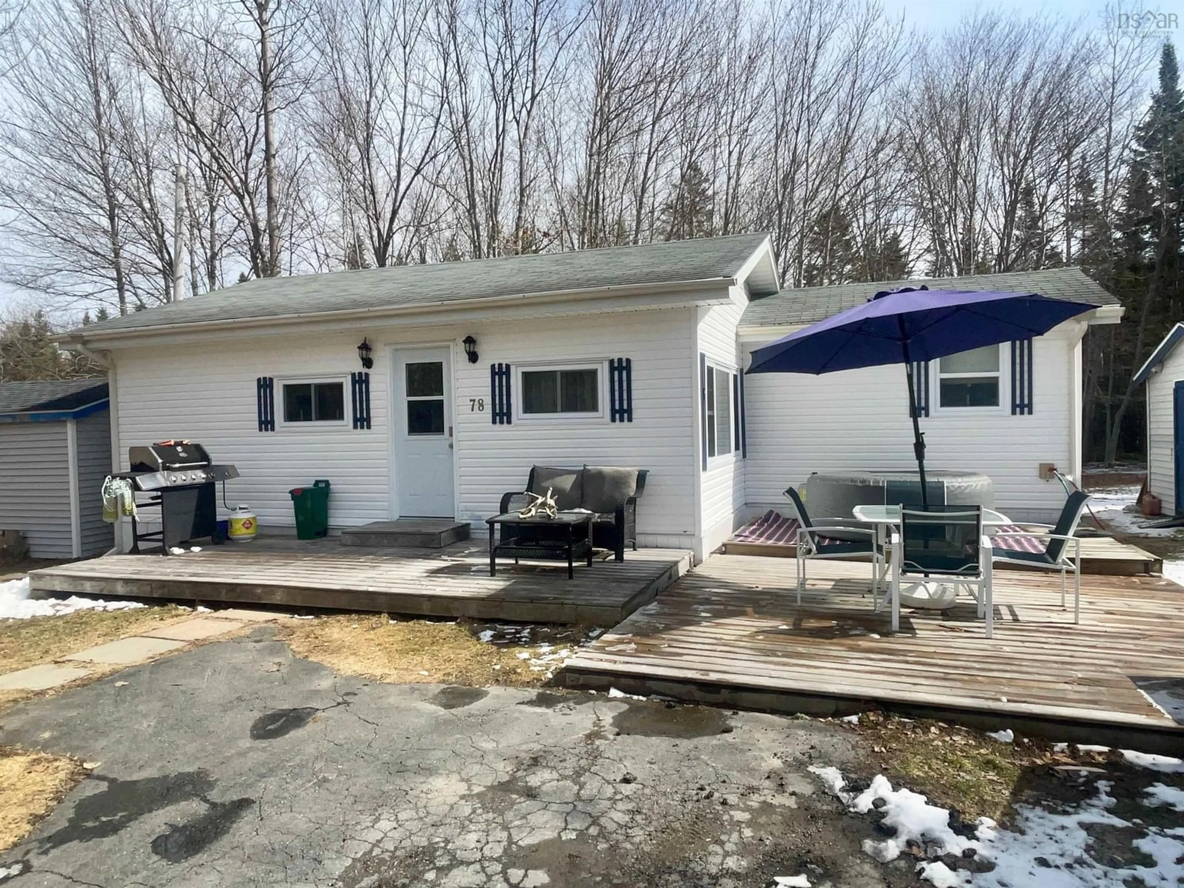 Patio, street for 78 Hillcrest Rd, Chester Basin Nova Scotia B0J 1K0