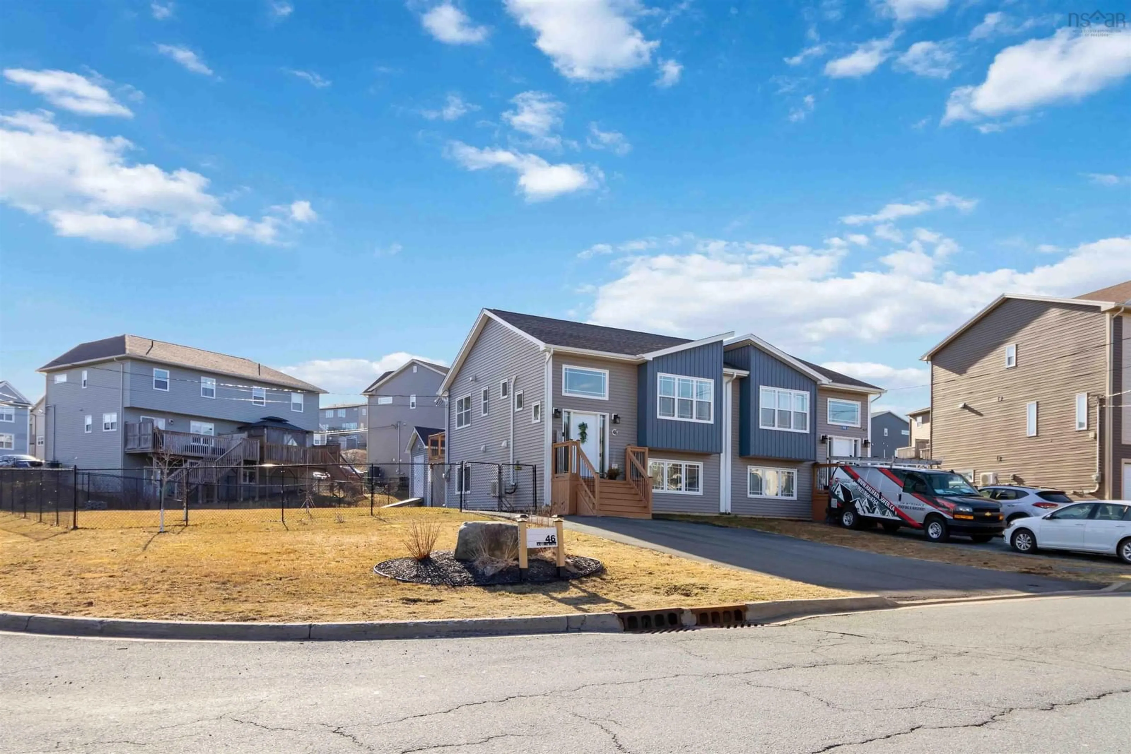 A pic from outside/outdoor area/front of a property/back of a property/a pic from drone, street for 46 Rafting Dr, Middle Sackville Nova Scotia B4E 0M4