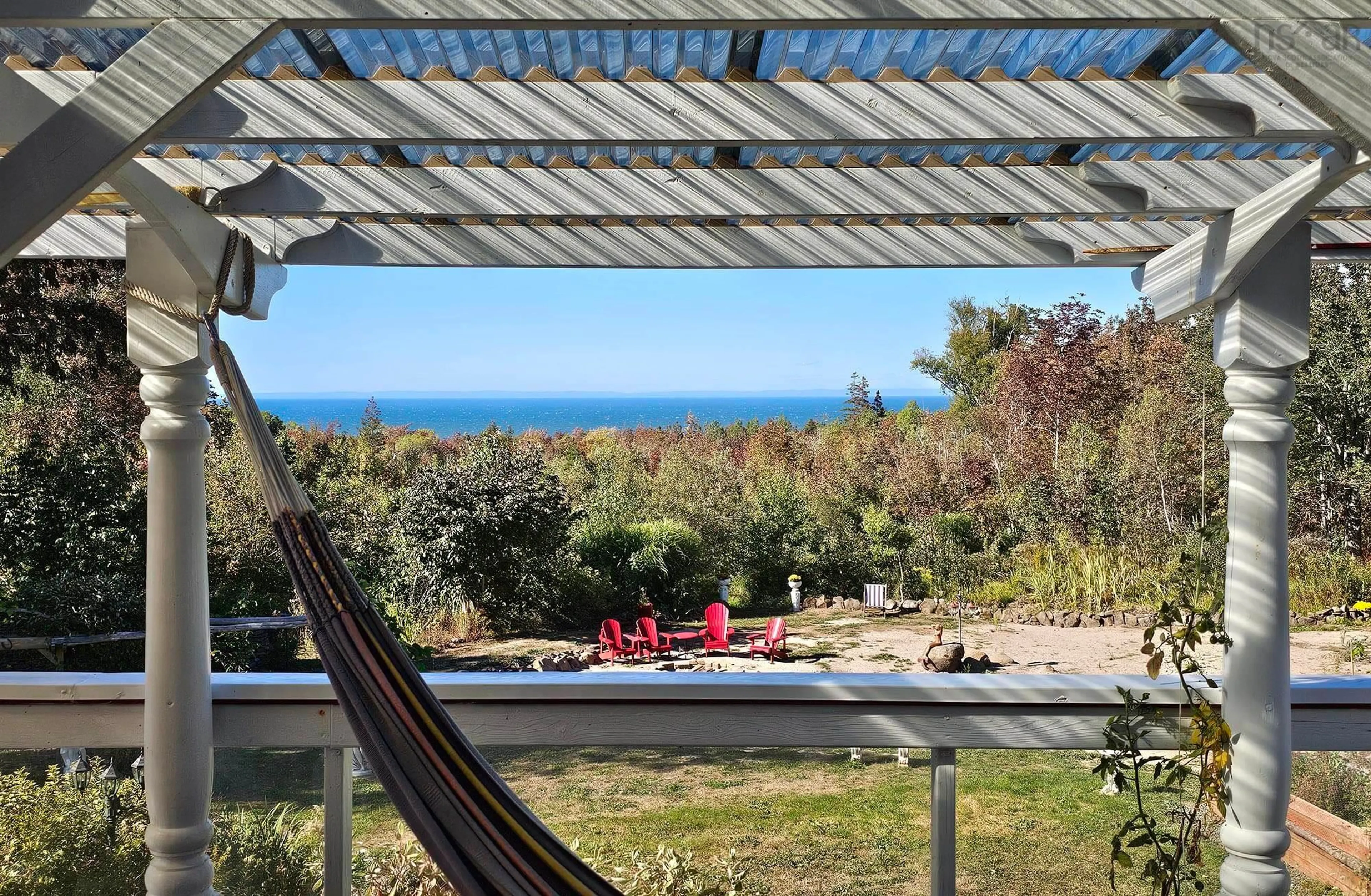 Patio, water/lake/river/ocean view for 7617 Shore Rd, Hampton Nova Scotia B0S 1L0