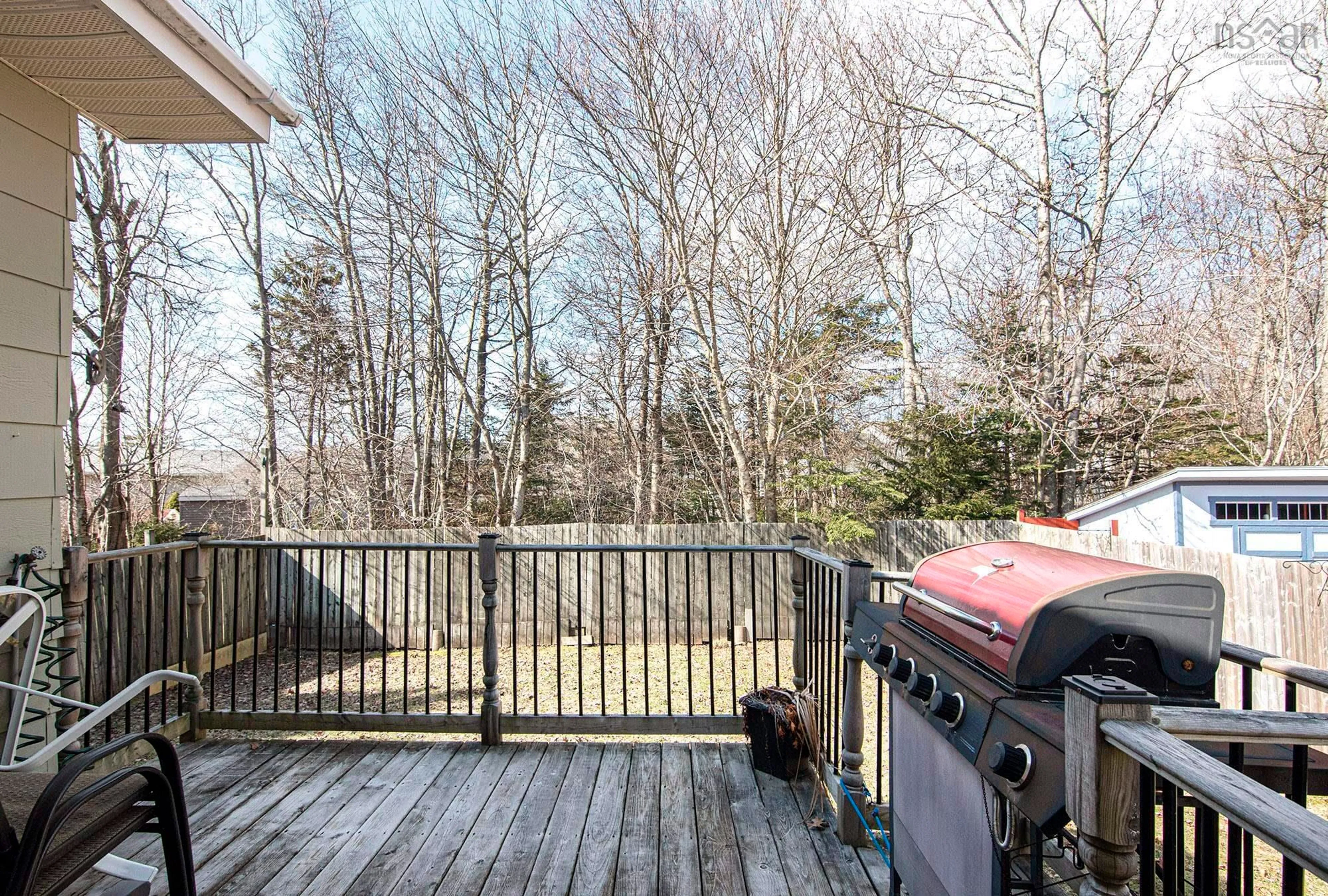 Patio, forest/trees view for 104 Taranaki Dr, Dartmouth Nova Scotia B2W 4X7