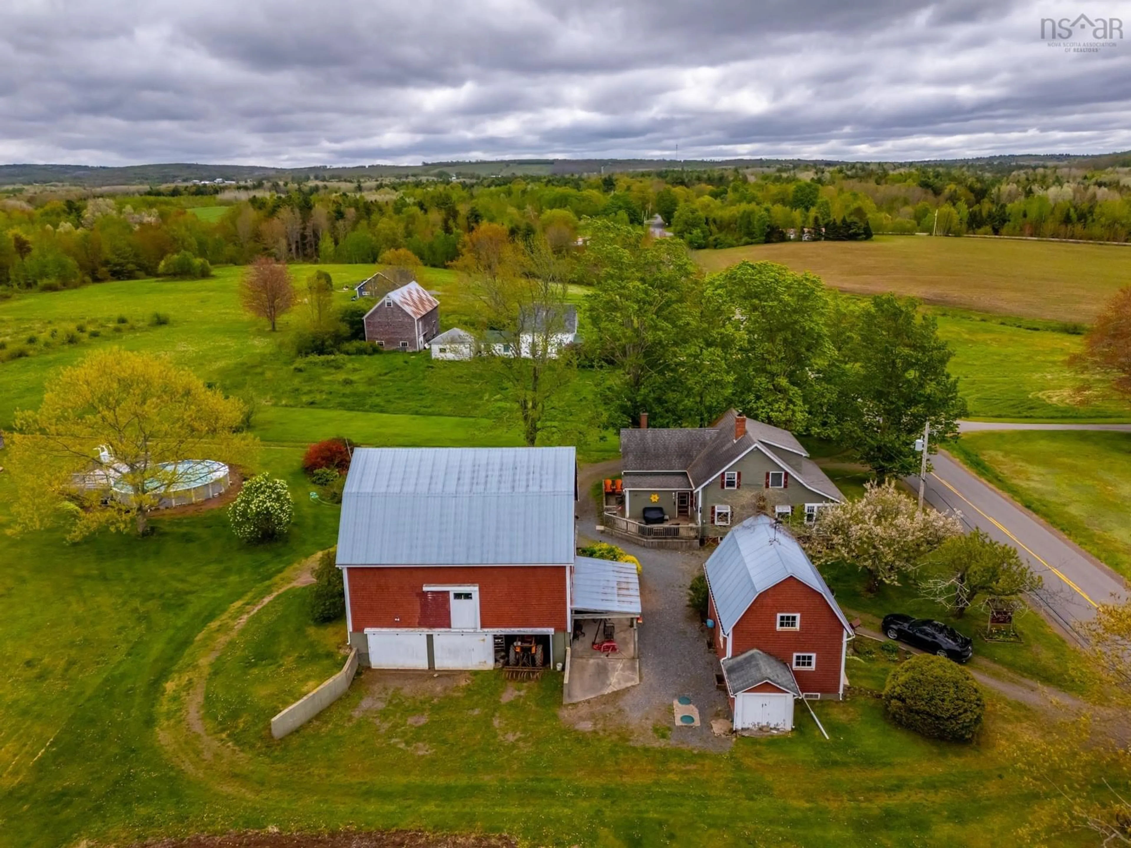 A pic from outside/outdoor area/front of a property/back of a property/a pic from drone, unknown for 6994 Aylesford Rd, Factorydale Nova Scotia B0P 1C0